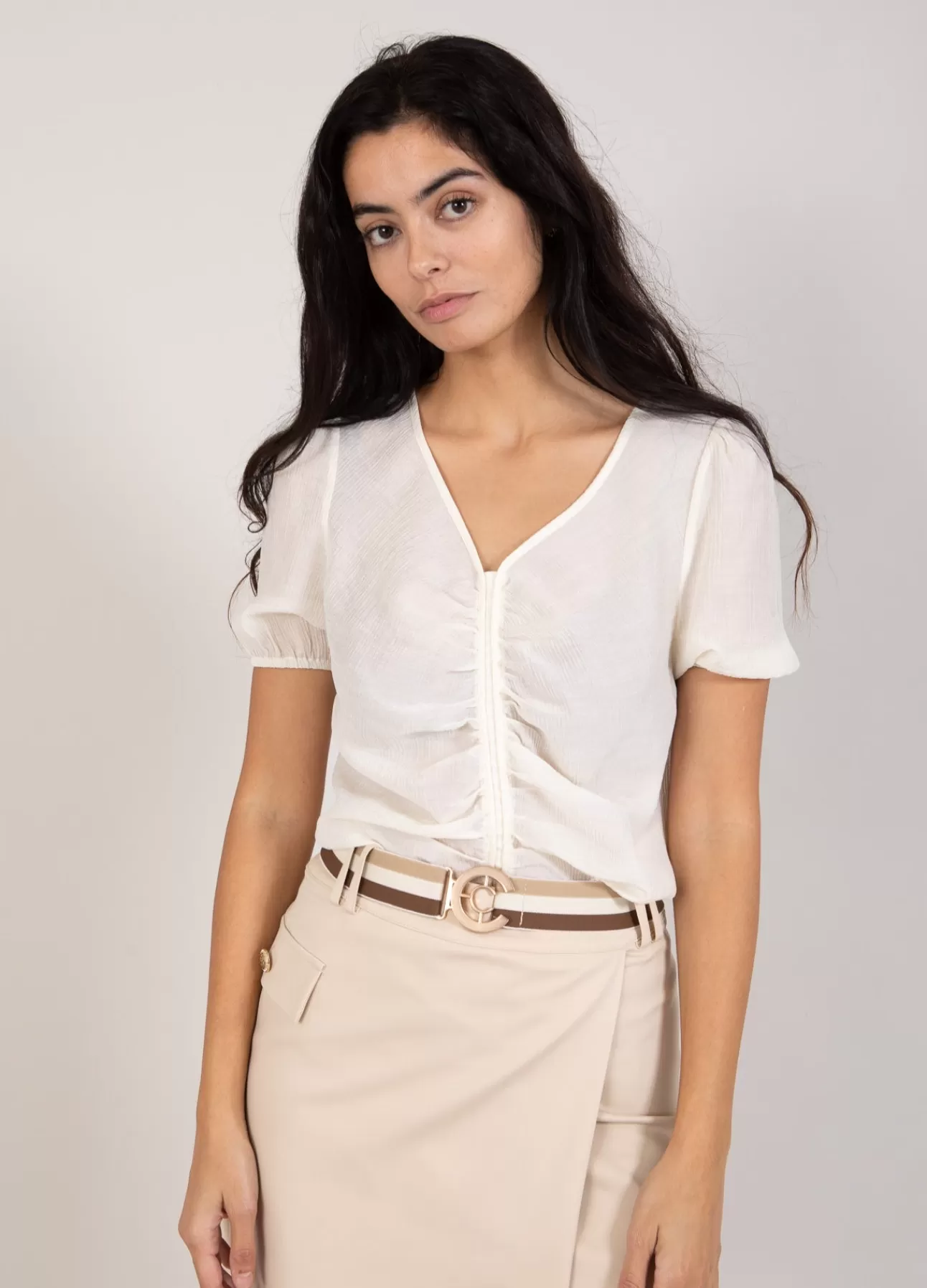 Copenhagen - Camicia Femminile Elegante con Plissettature by Dame Coster