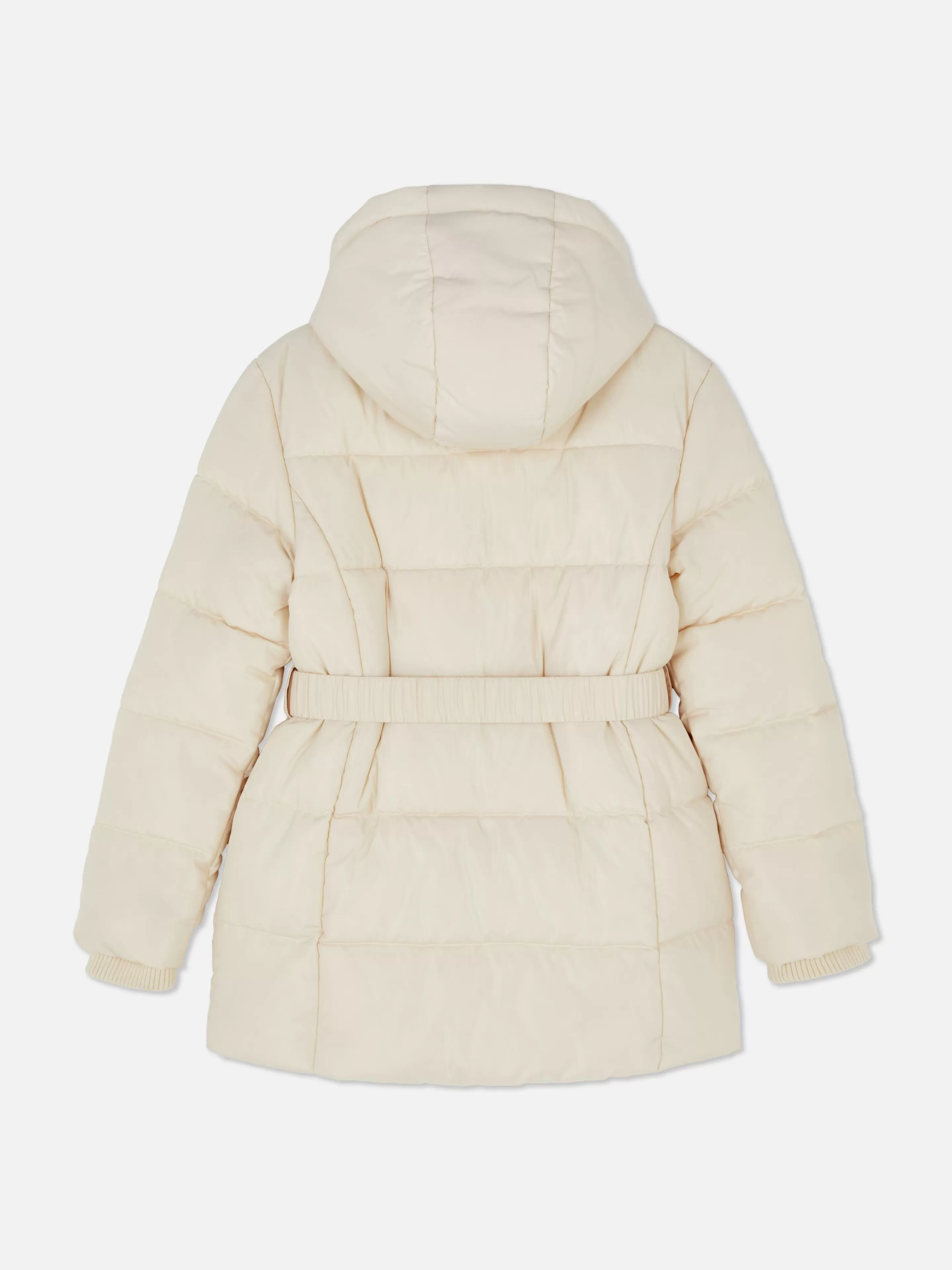 Giubbotto Imbietito Primark con Cintura Regolabile - Beige Avorio per Stagione Fredda, Design Morbido e Moderno
