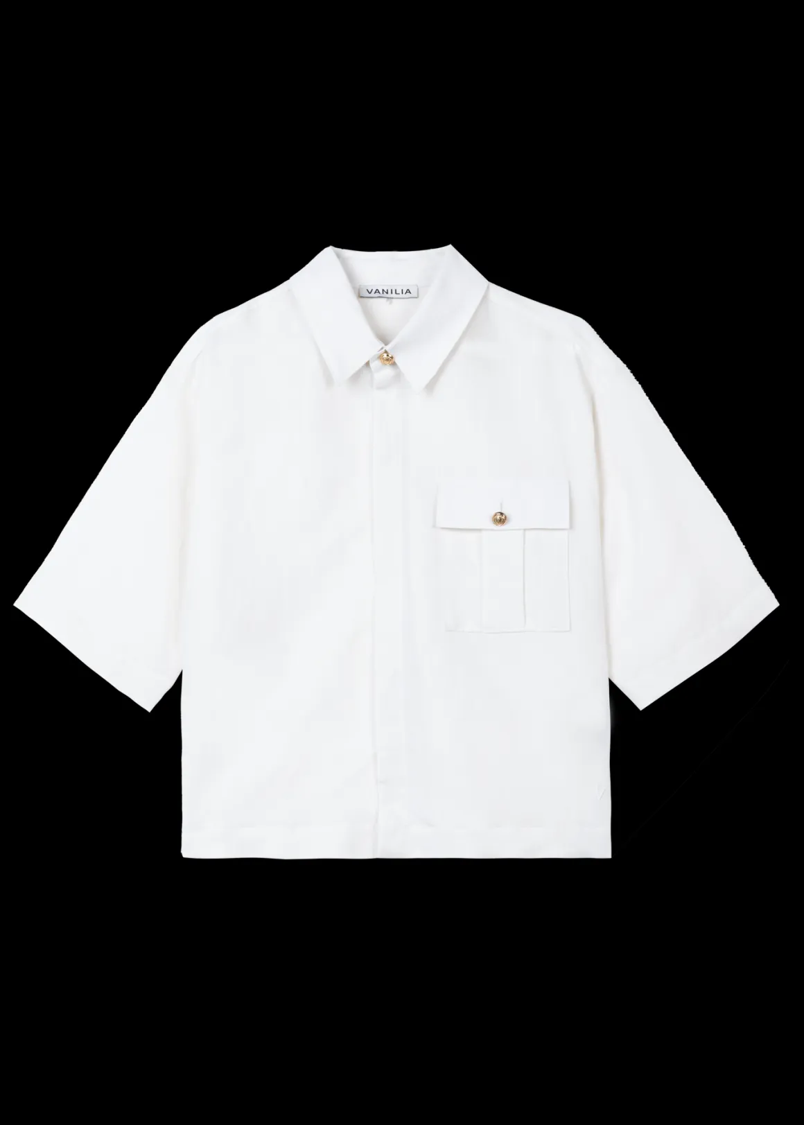 VANILIA Camicia oversize in tessuto misto lino - Beige naturale - Edizione limitata in esaurimento