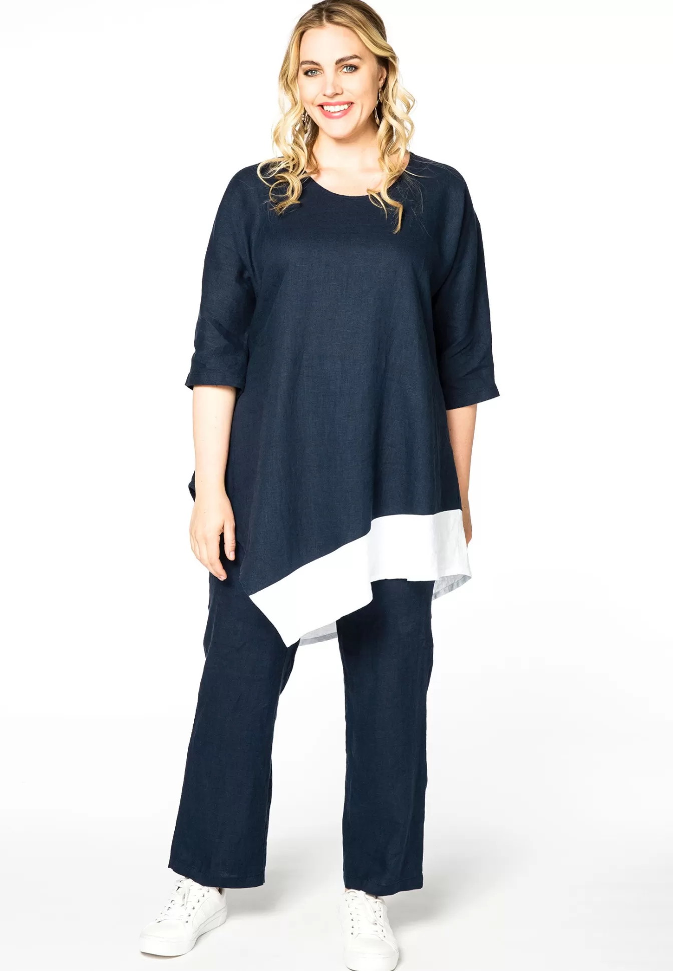 Lino YOEK - Pantaloni Casual con Cordino Regolabile in Vita, Blu Denim Comodo a Prezzo Accessibile