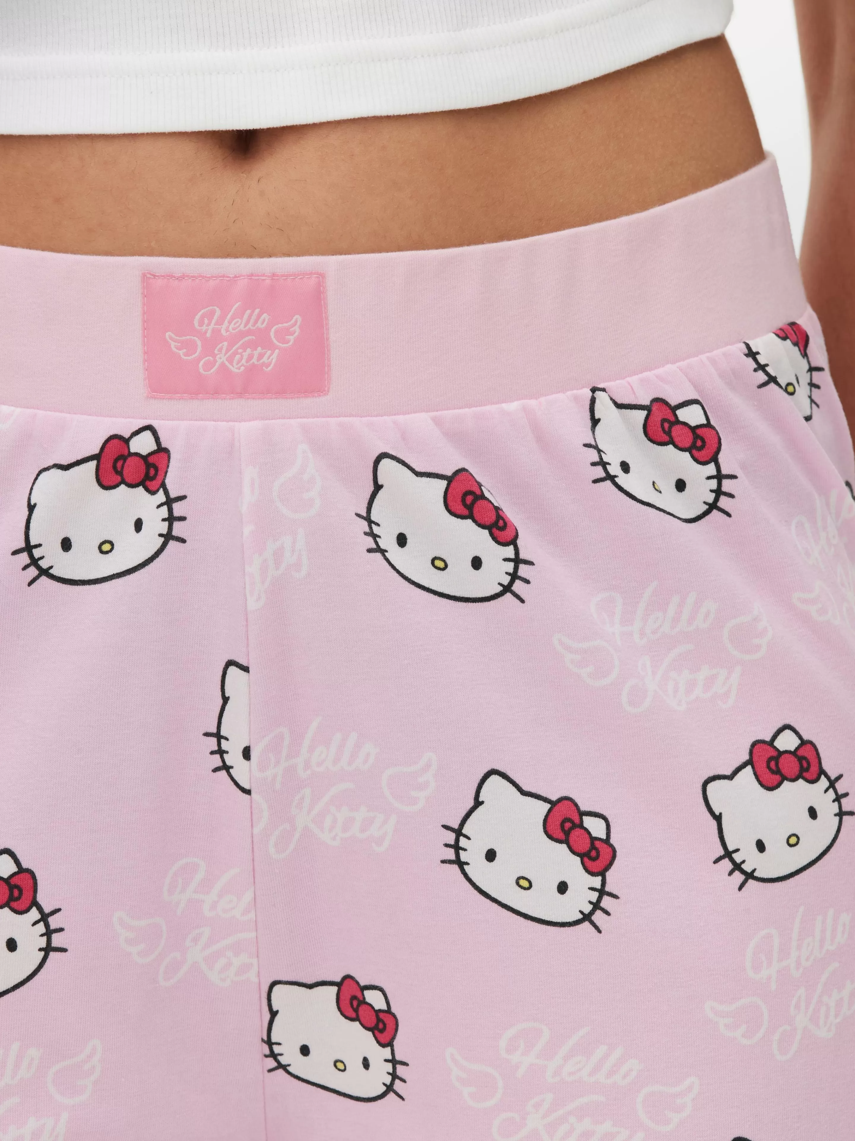 Pantaloni Pigiama Morbidi Hello Kitty - Taglio Comodo a Gamba Larga, Primark Rosa Chiaro