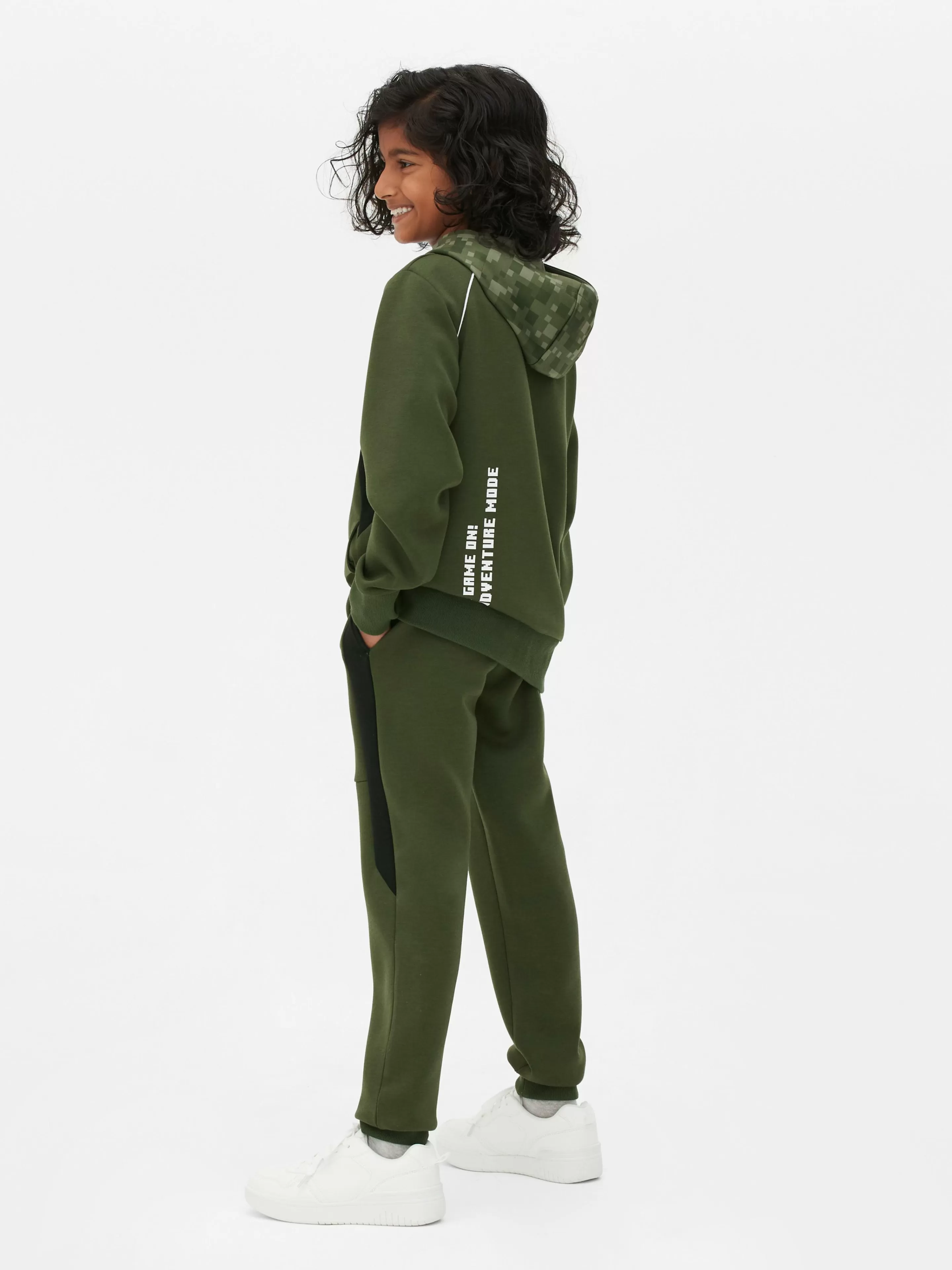 Pantaloni Sportivi Minecraft Stile Blocco - Colore Sabbia, Outfit Coordinato Casual Primark Collection