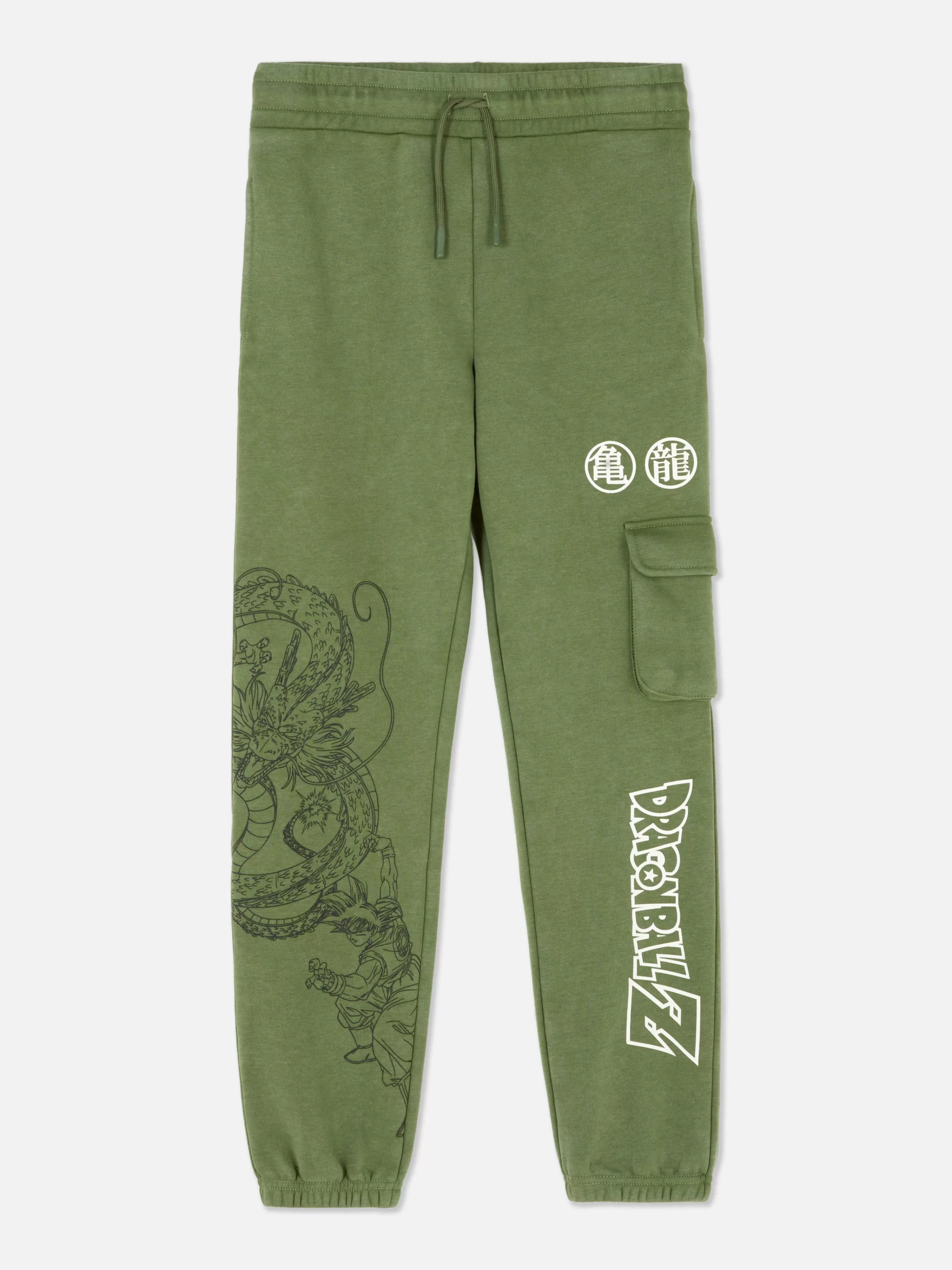 Pantaloni Sportivi Primark Dragon Ball Z Stampa Shenron - Comodi per Allenamento, Tinta Unica Cachi