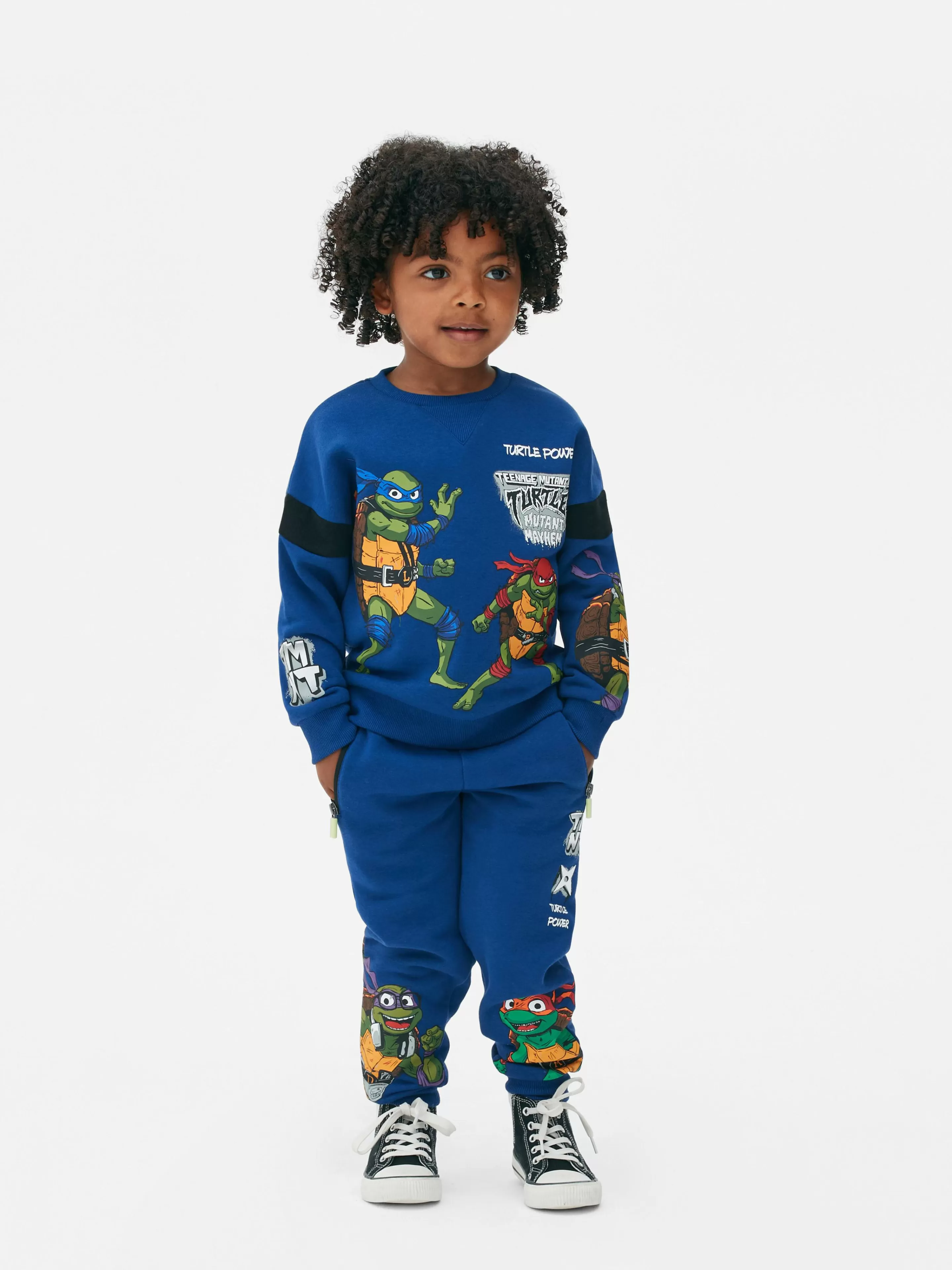 Pantaloni Sportivi Casual Primark Ispirati alle Tartarughe Ninja, Blu Scuro per Allenamento Confortevole