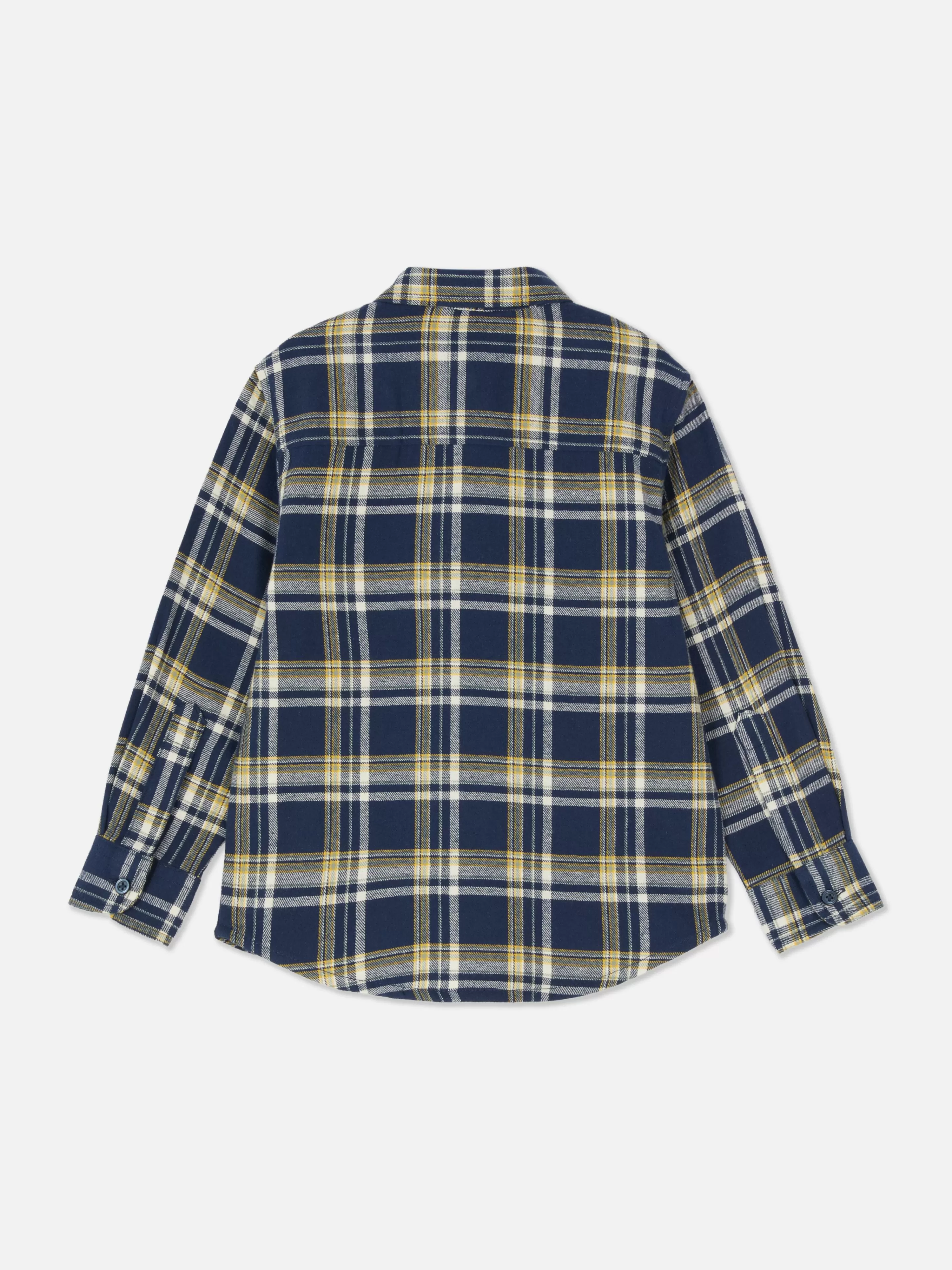 Camicia Casual PRIMARK® in Cotone a Manica Lunga - Stile Unisex con Motivo a Quadri Blu Marino, Ideale per Look Casual e Ufficio - Taglia X, Confortevole per Tutti i Giorni