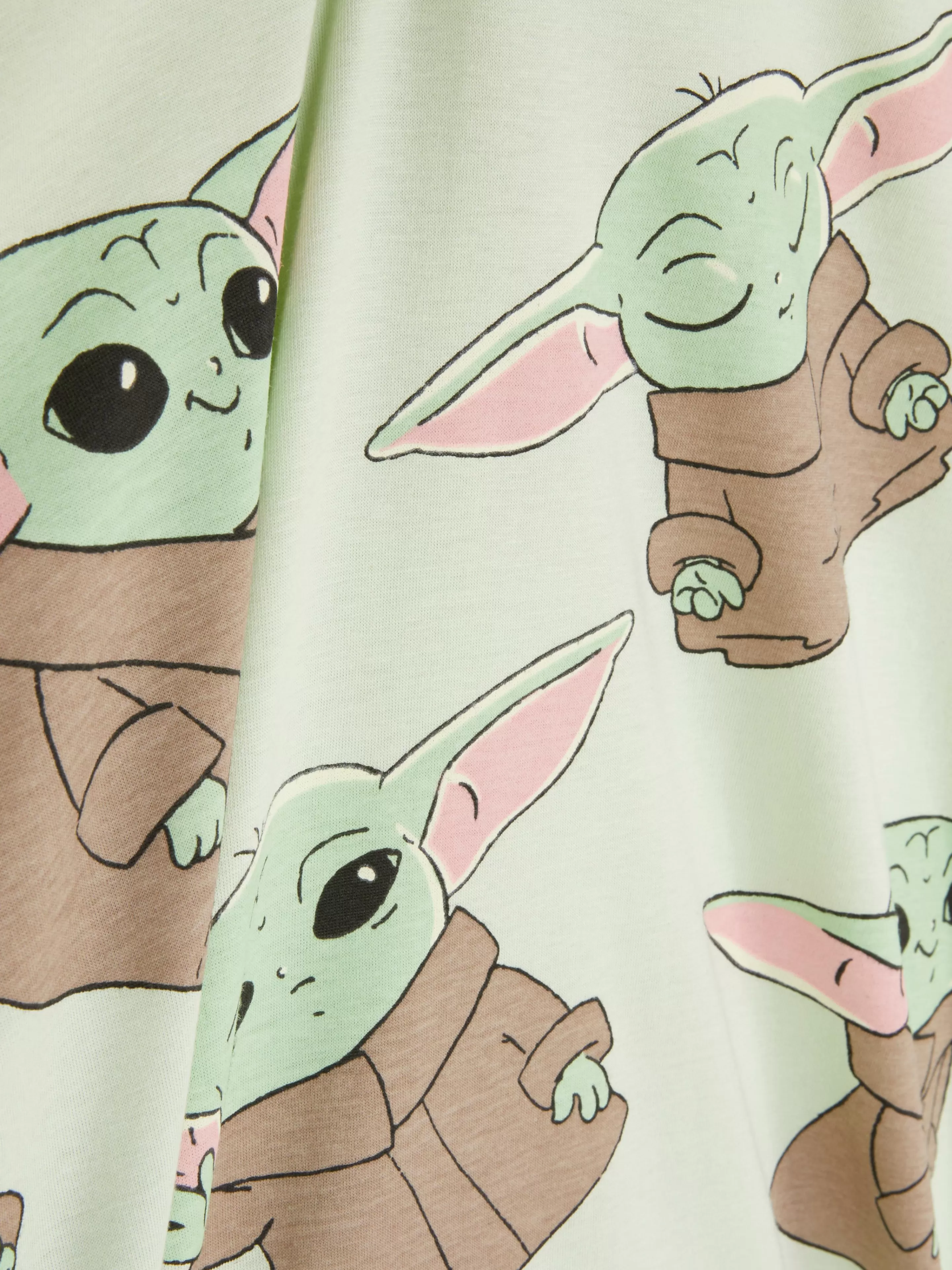 Pigiama Unisex Primark | Star Wars Grogu Stile Vintage | Completo Notte Verde Confortevole