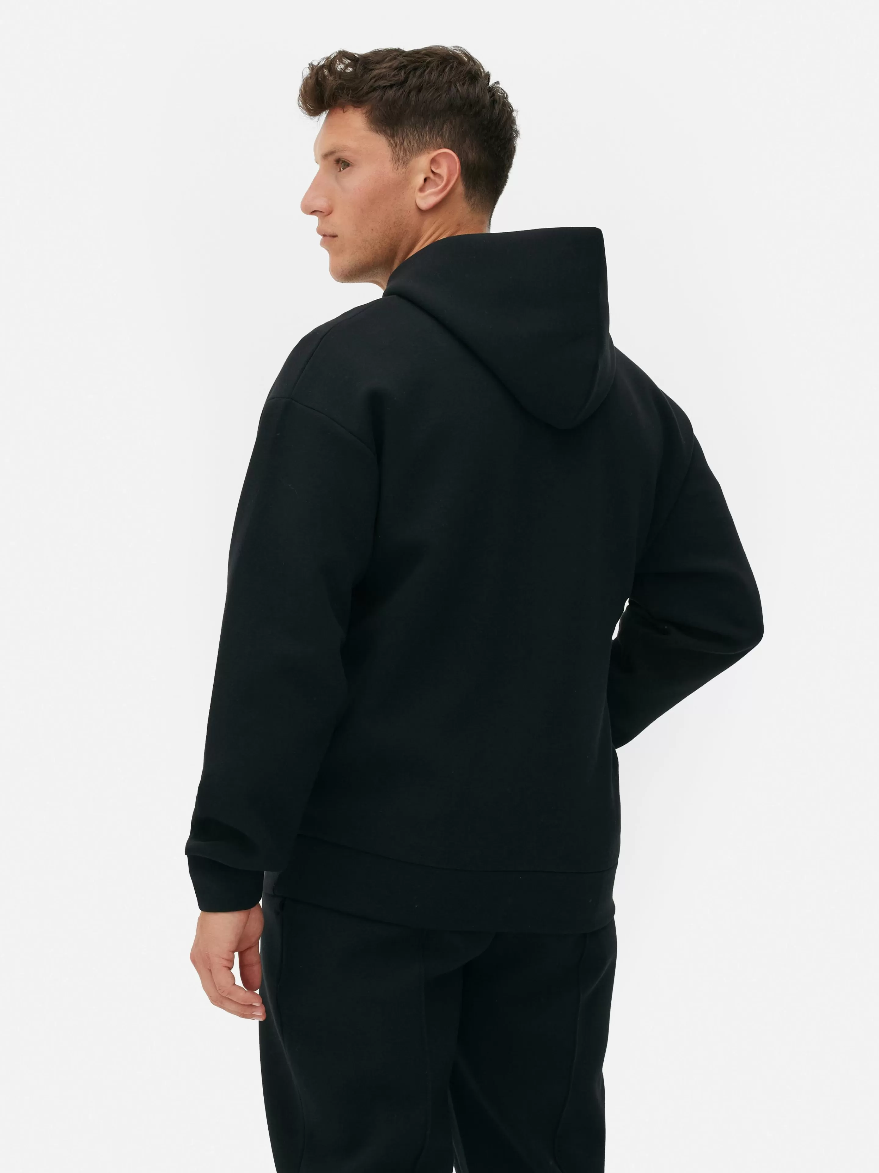 Felpa con Cappuccio Unisex Primark - Modello Classico Kem, Morbida e Confortevole per Tutti i Giorni - Nero Opaco
