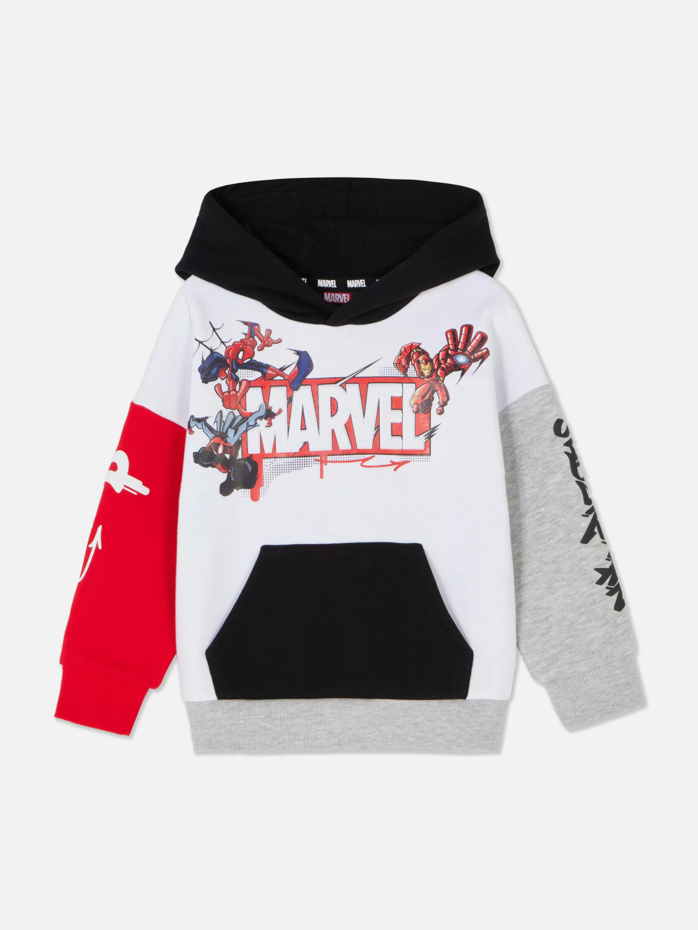 Maglietta Marvel Avengers con Cappuccio o Basic - Stile Casual Primark, Design Unico a Blocchi di Colori Vivaci