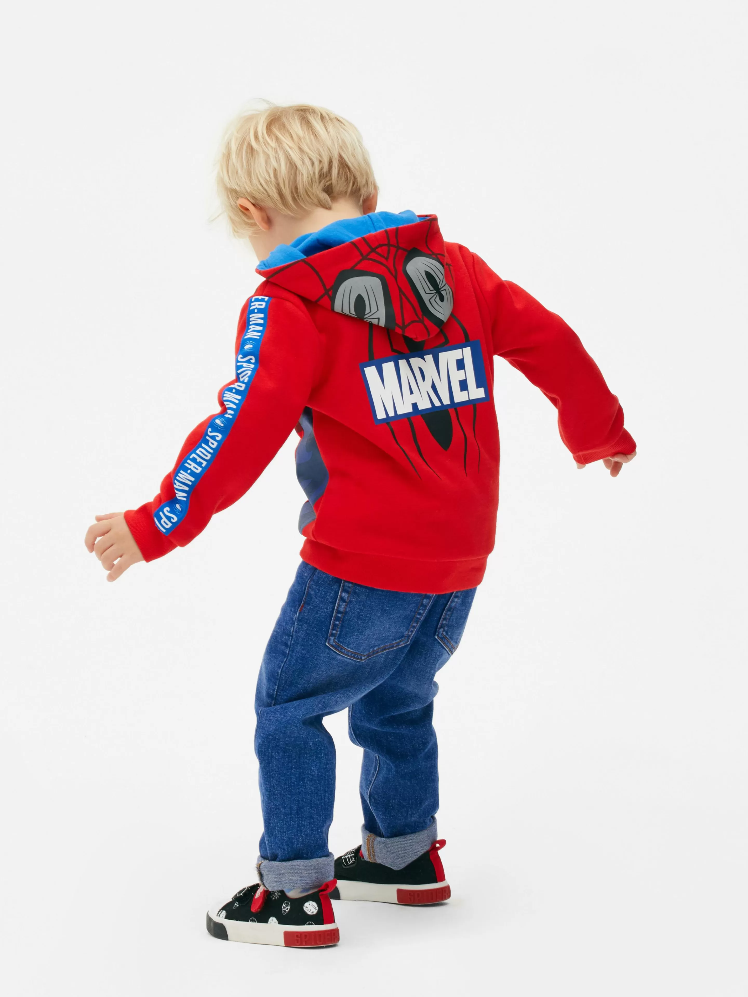 Felpe Marvel Uomo Ragno - Spider-Man Rosso con Cappuccio | Abiti Eleganti e Maglieria | Primark Collezione Supereroi