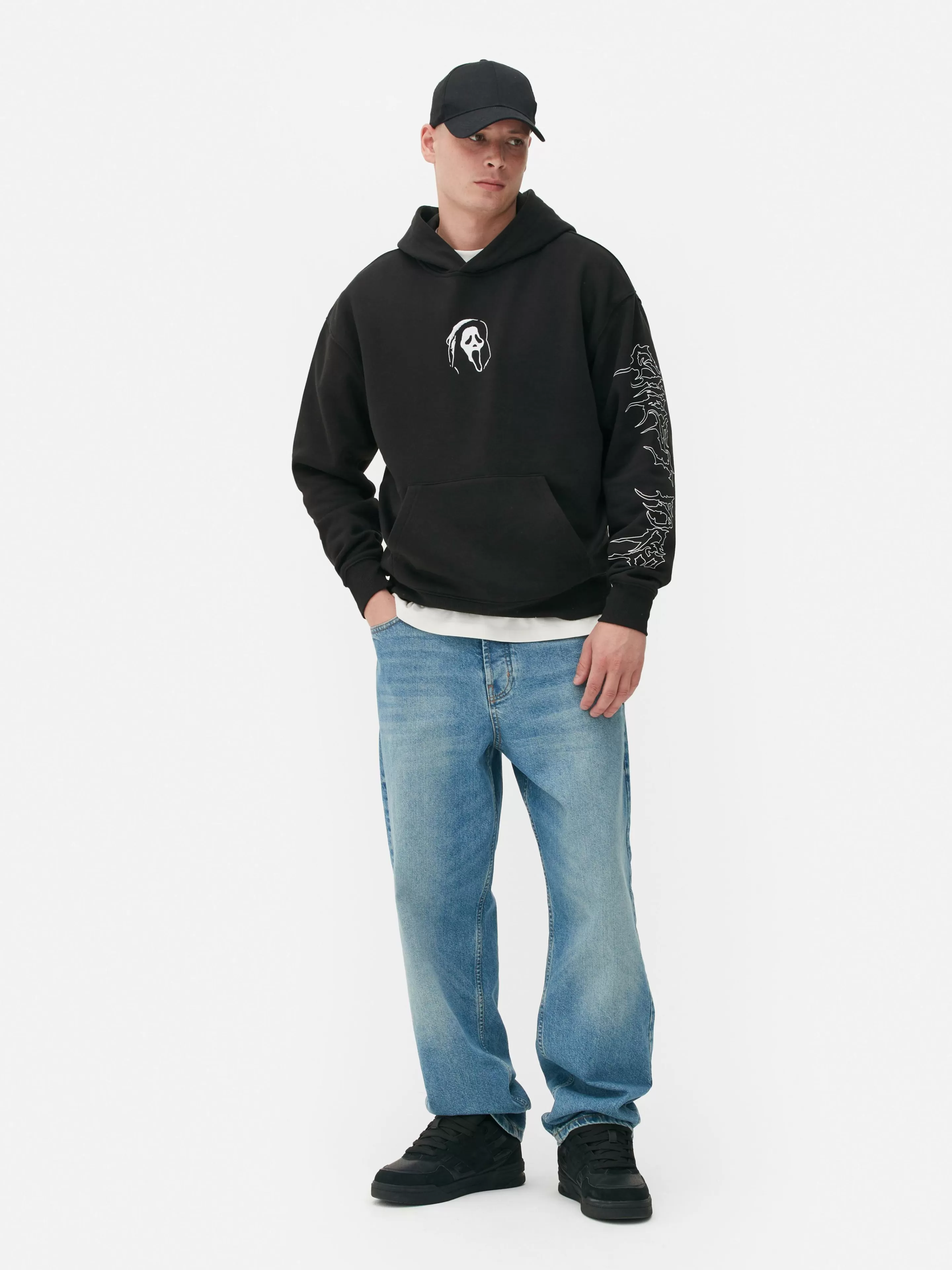 Felpe con Cappuccio e Magliette Stile Urbano | Stampa Grafica Ghostface Urlo in Nero - Prima Scelta by Primark