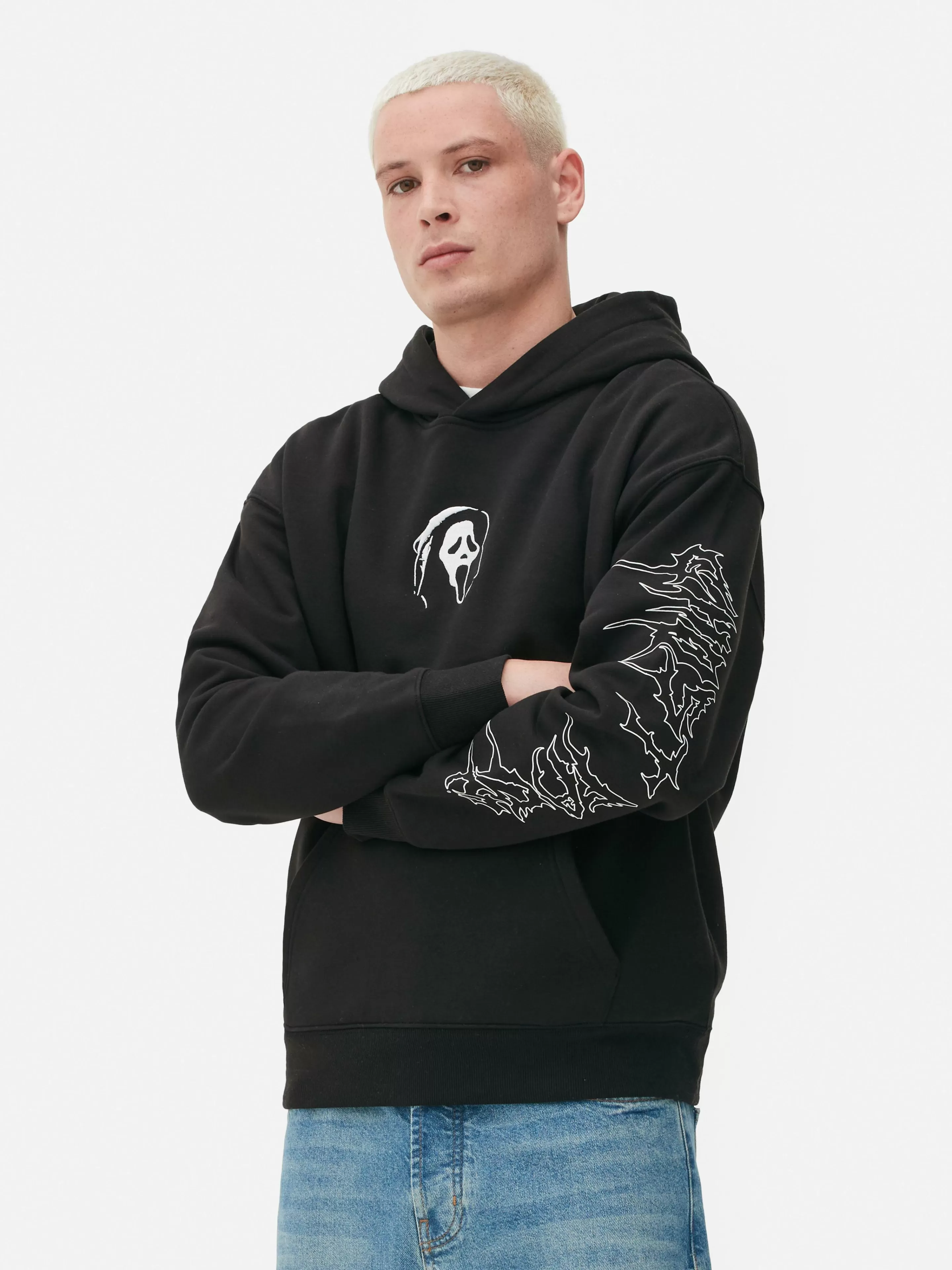 Felpe con Cappuccio e Magliette Stile Urbano | Stampa Grafica Ghostface Urlo in Nero - Prima Scelta by Primark