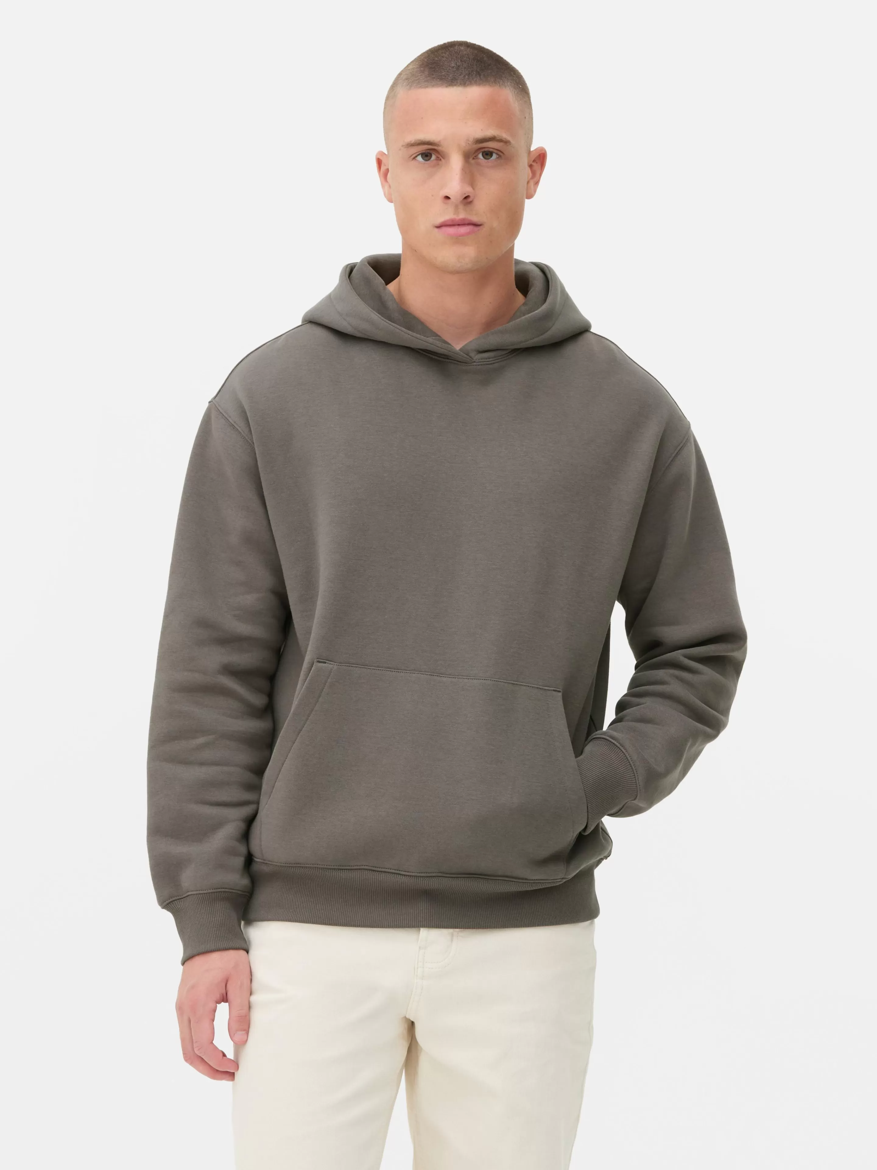 Primark Felpa Unisex Con Cappuccio - Maglione Oversize in Grigio Antracite, Ideale per Look Casual e Comodi