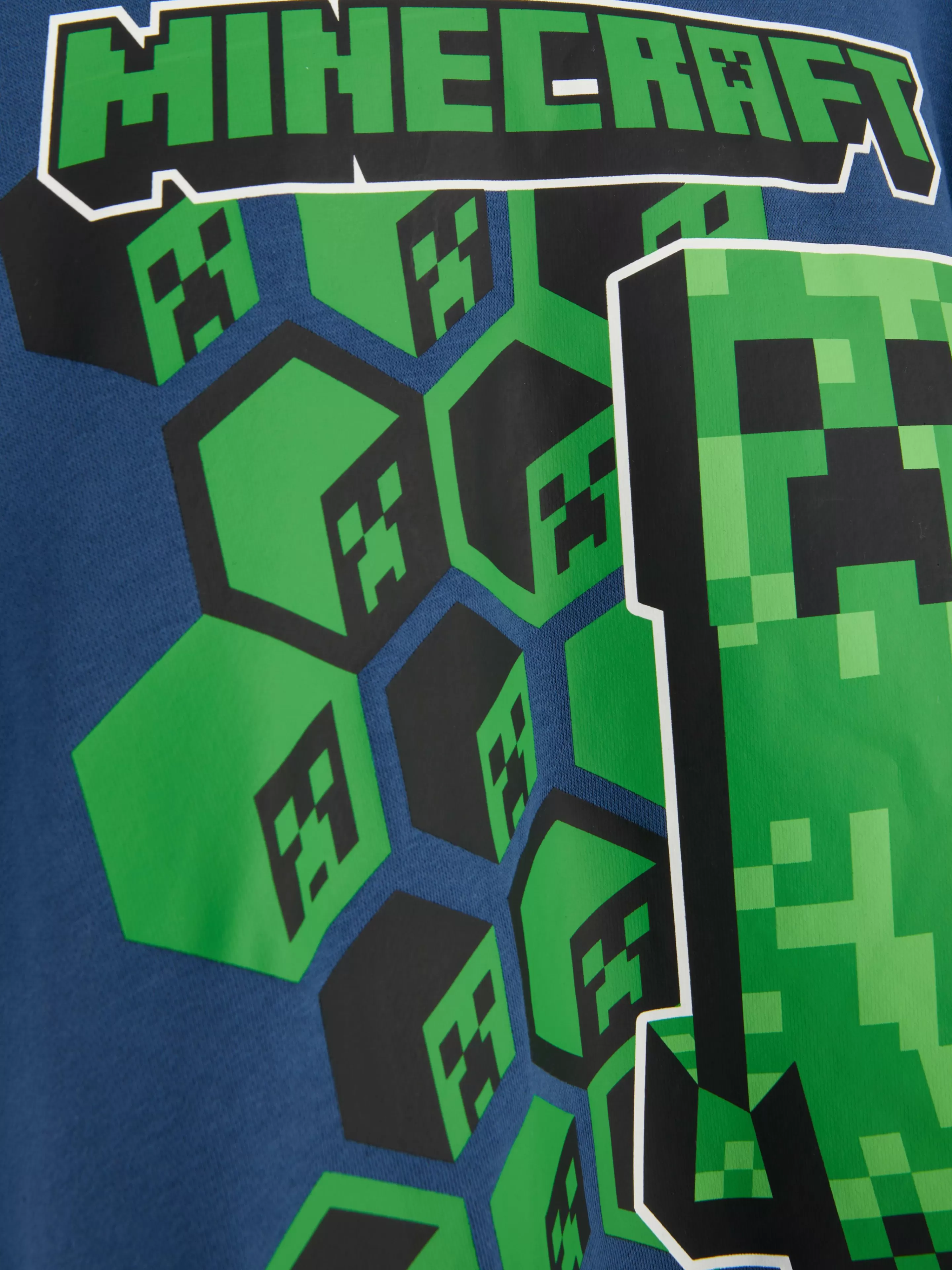 Primark Felpa Unisex con Cappuccio Stile Minecraft Creeper, Blu Scuro - Comoda e Ideale per l'Inverno