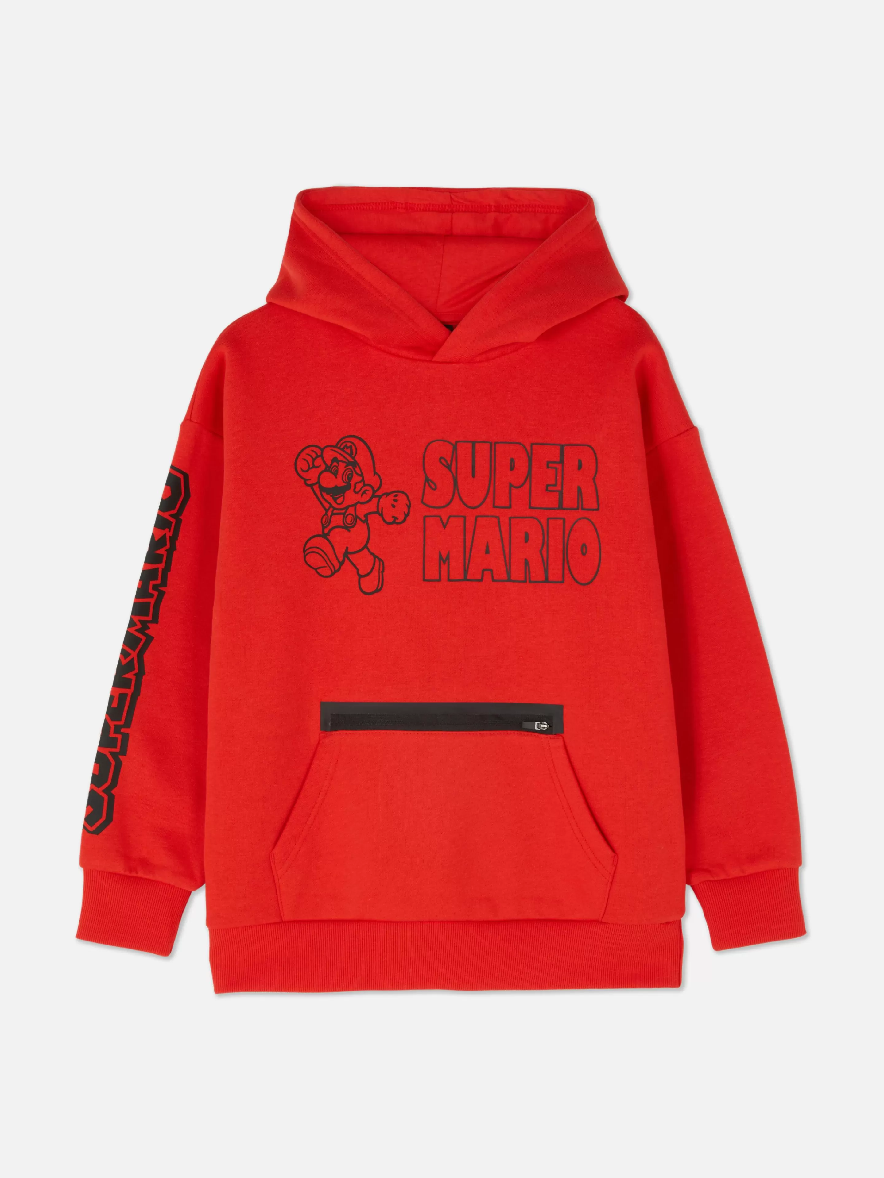 Felpe Con e Senza Cappuccio | Primark Felpa Super Mario Cappuccio Unisex - Rosso Vivace