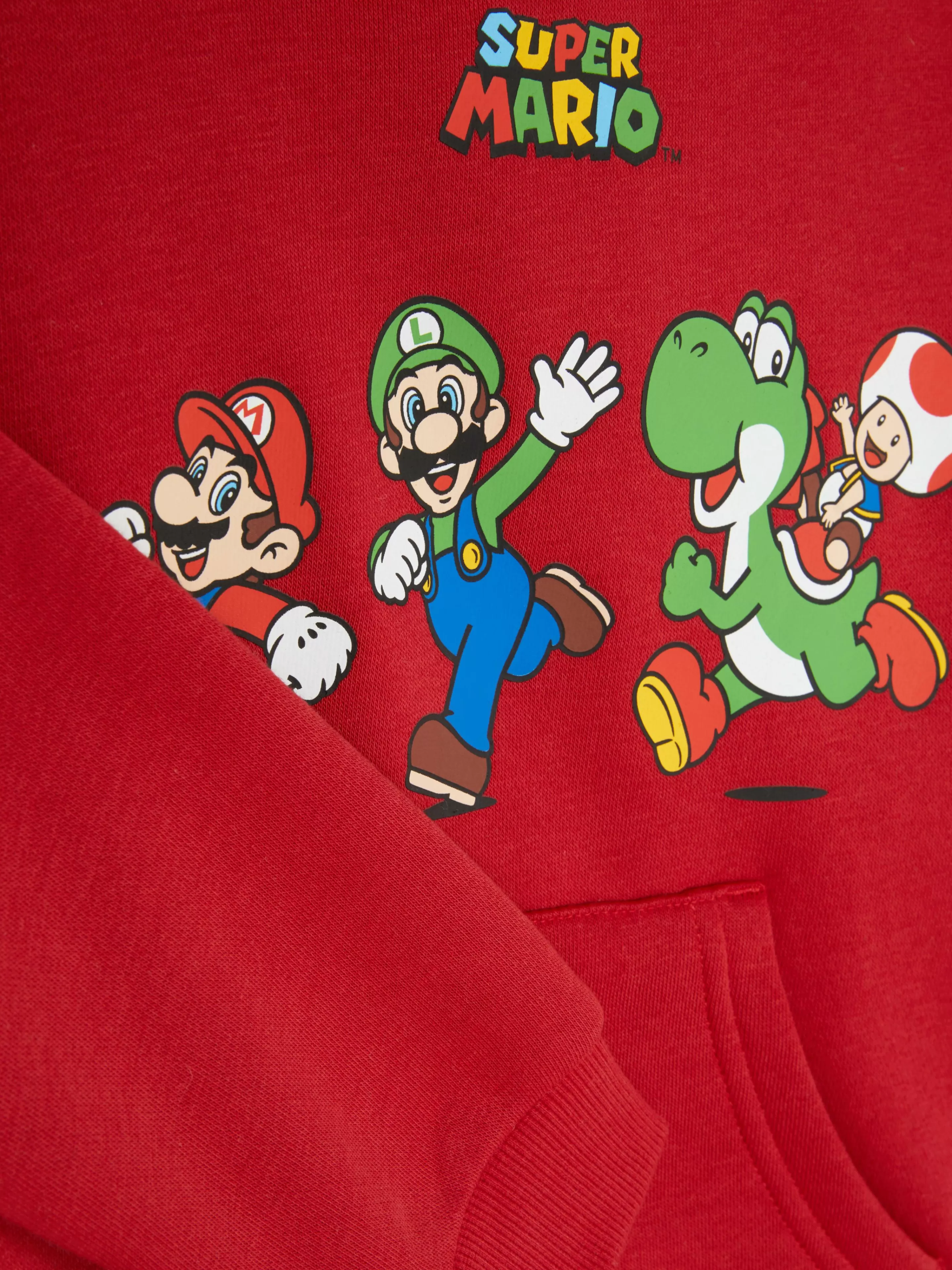 Felpa con Cappuccio Primark Super Mario World - Rosso, Disponibile in Due Versioni: Con e Senza Cappuccio