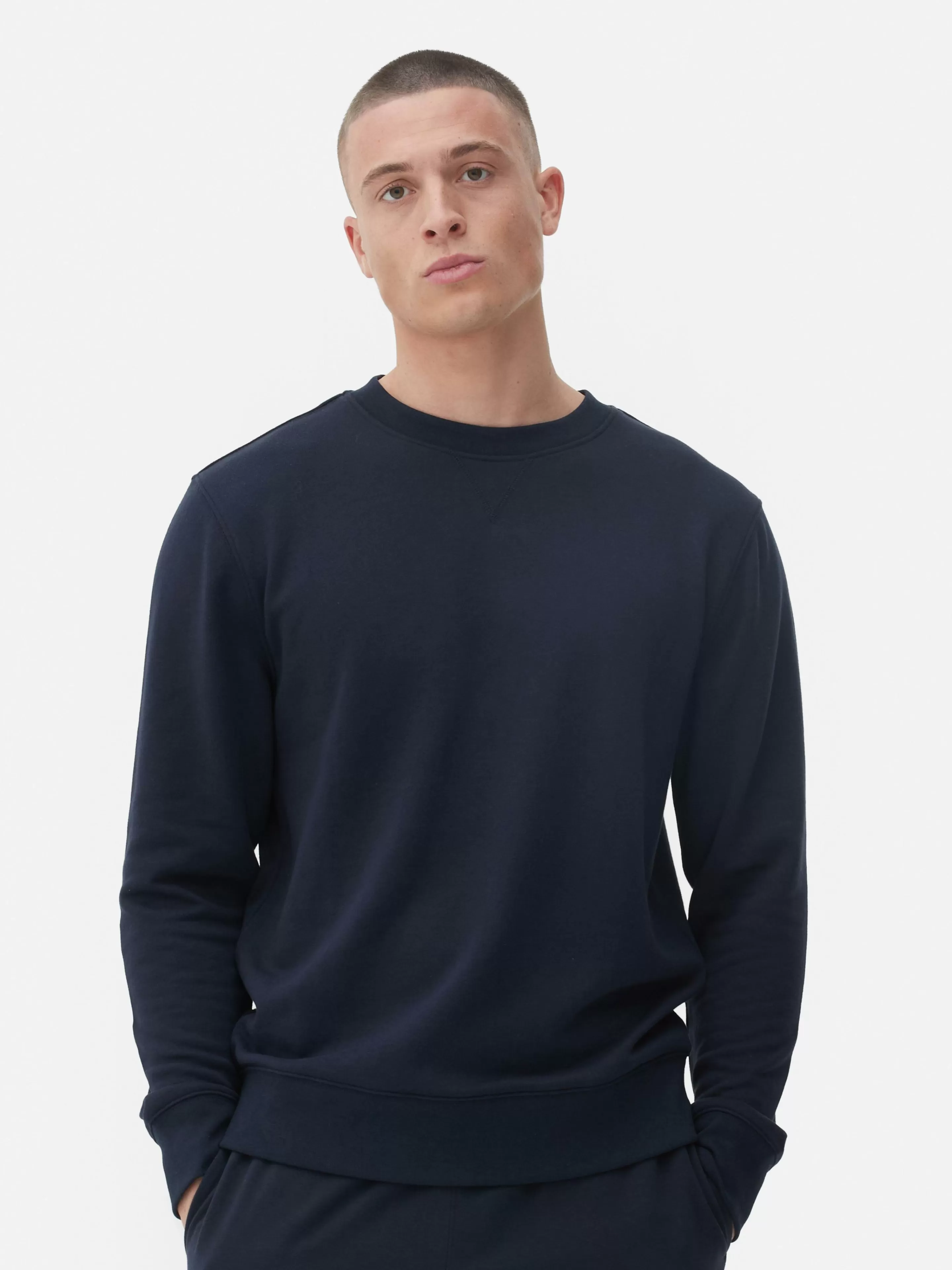 Magliette Con e Senza Cappuccio Primark - Moda Casual Collo Tondo in Blu Marino