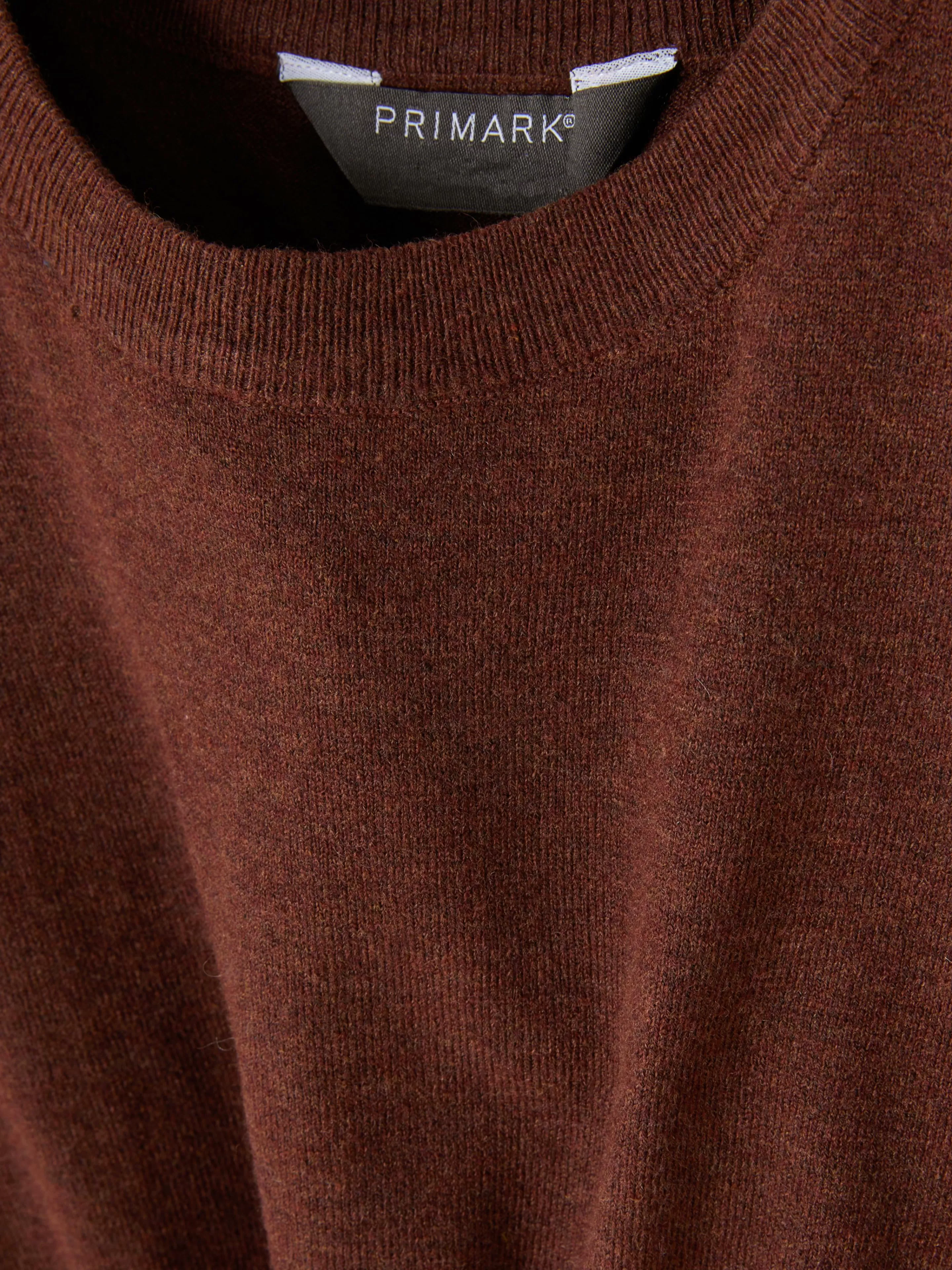 Maglia in Punto Leggero con Collo Tondo - Colore Borgogna, Linea Casual Primark