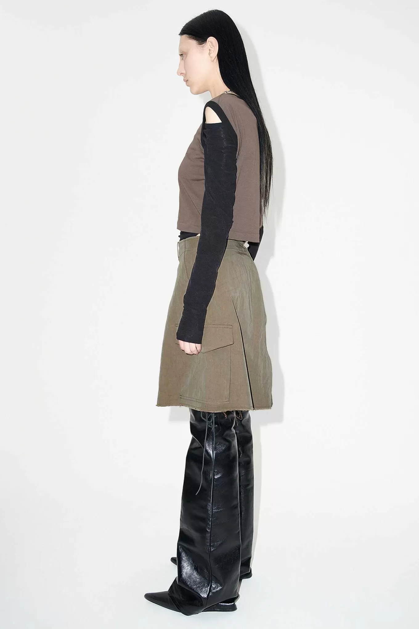 L'Eredità di Stile: Pantaloni Cargo Kjol in Solaro Rigato - Tessuto High-Twist con Note di Pino