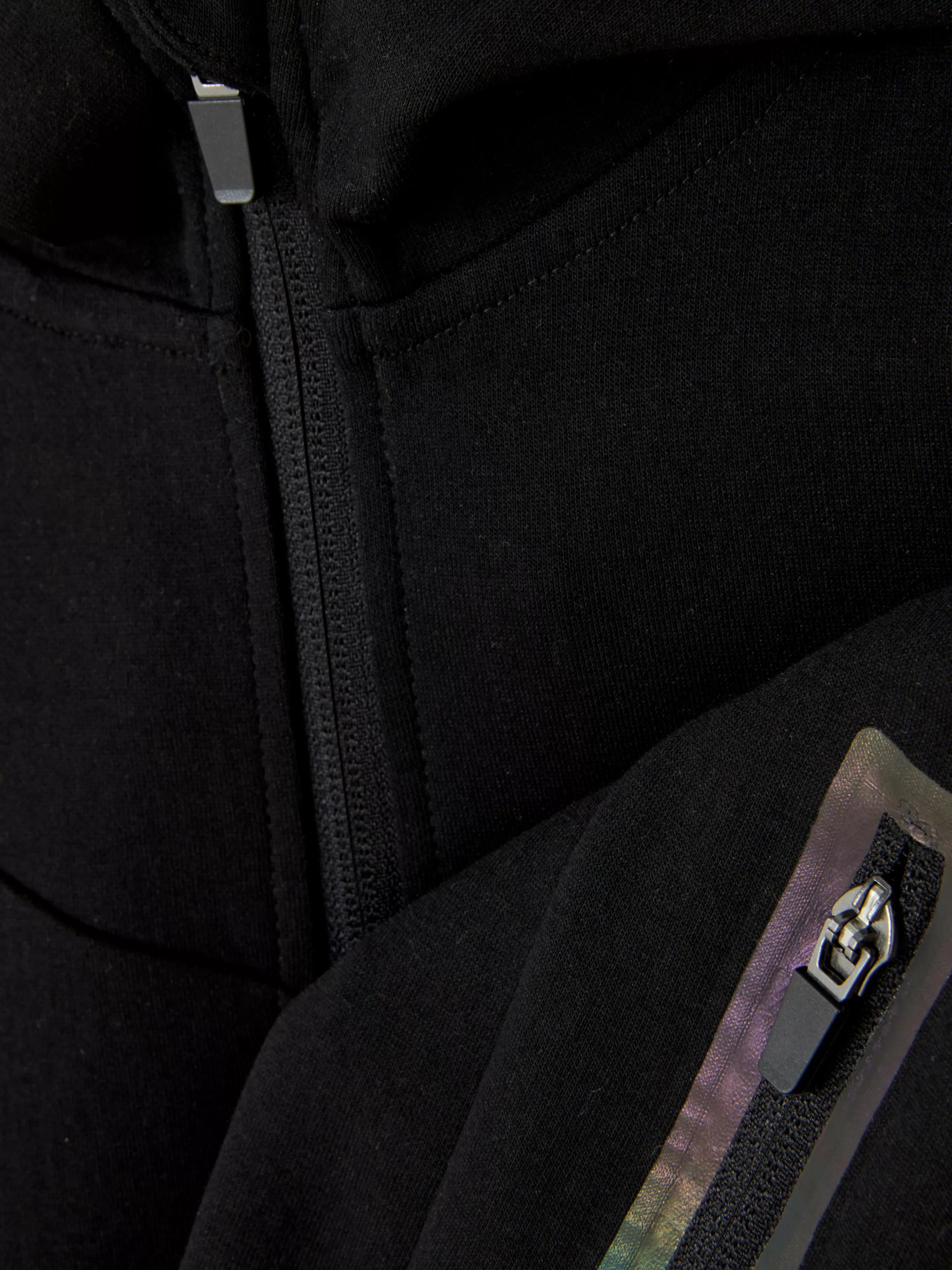 Maglioni con cappuccio regolabile o senza - Completo coordinato Primark con giacca a zip e cappuccio, tessuto rinforzato, nero elegante