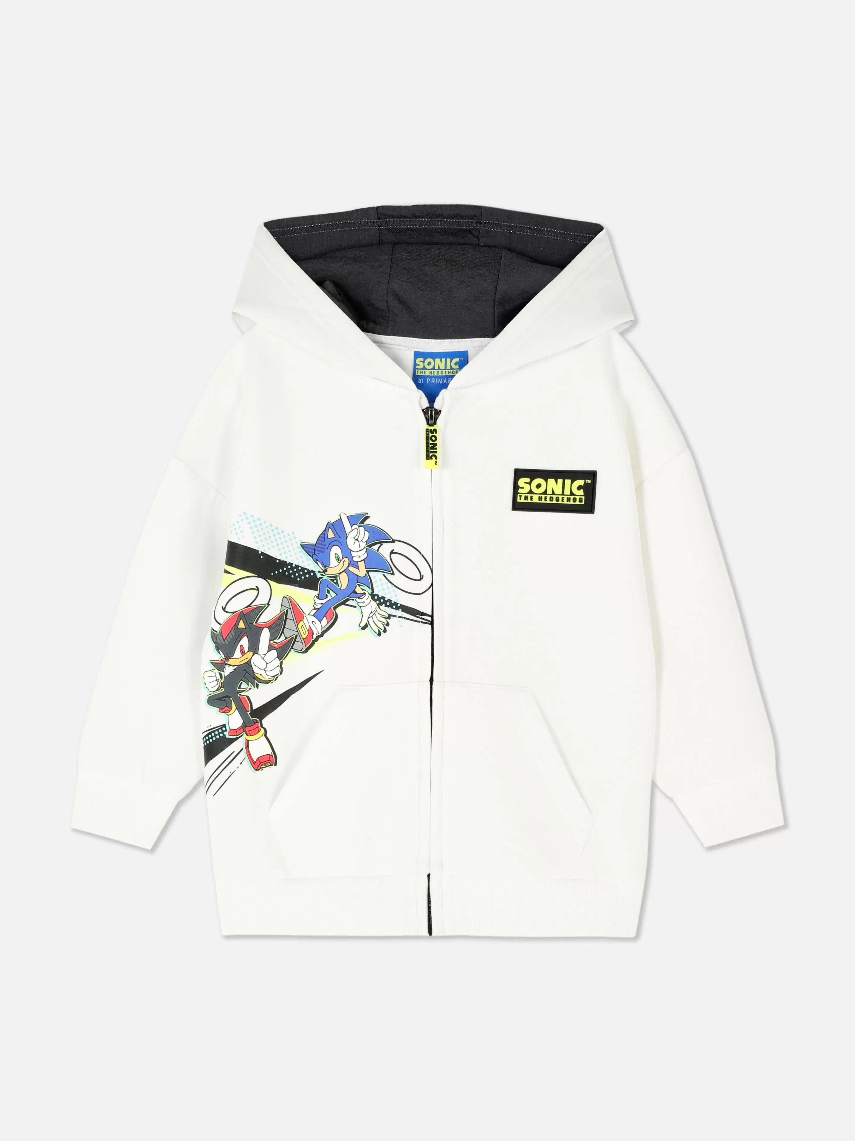 Primark - Felpa Unisex con Cappuccio Zip Sonic The Hedgehog - Disponibile con o senza cappuccio, design casual e pratico