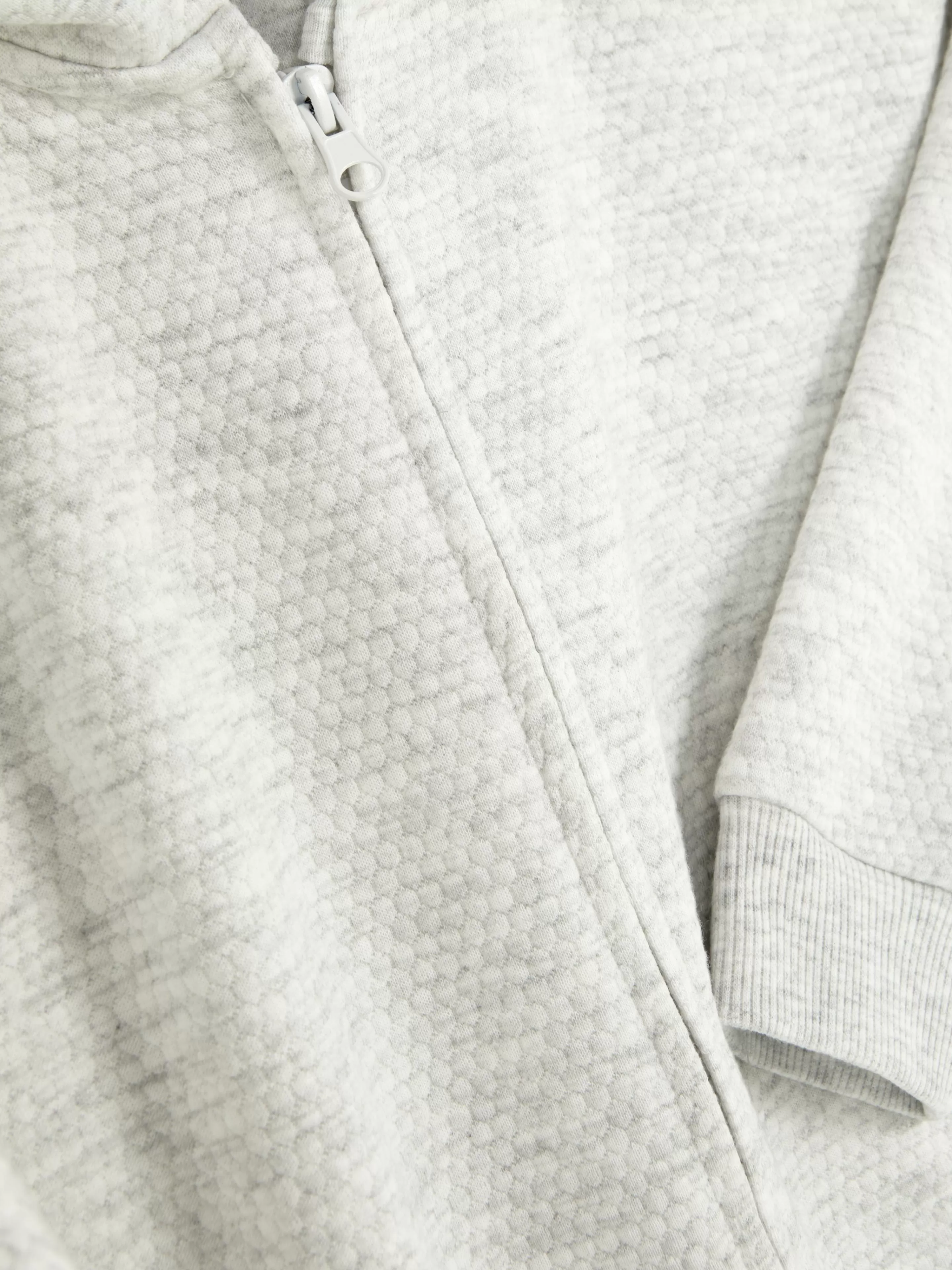 Primark Felpa con Zip a Righe Grigio Scuro - Cappuccio Regolabile per Ragazzi, Tessuto Morbido e Pratico