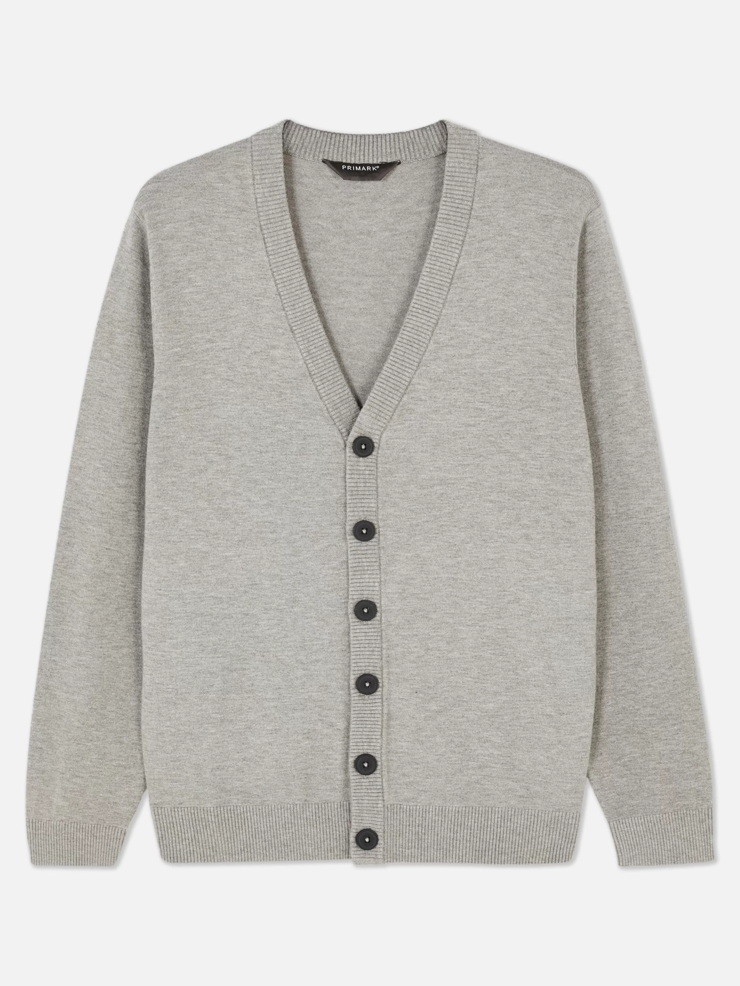 Primark Cardigan Grigio Oversize con Bottoni a Contrasto - Maglia Morbida Autunno/Inverno