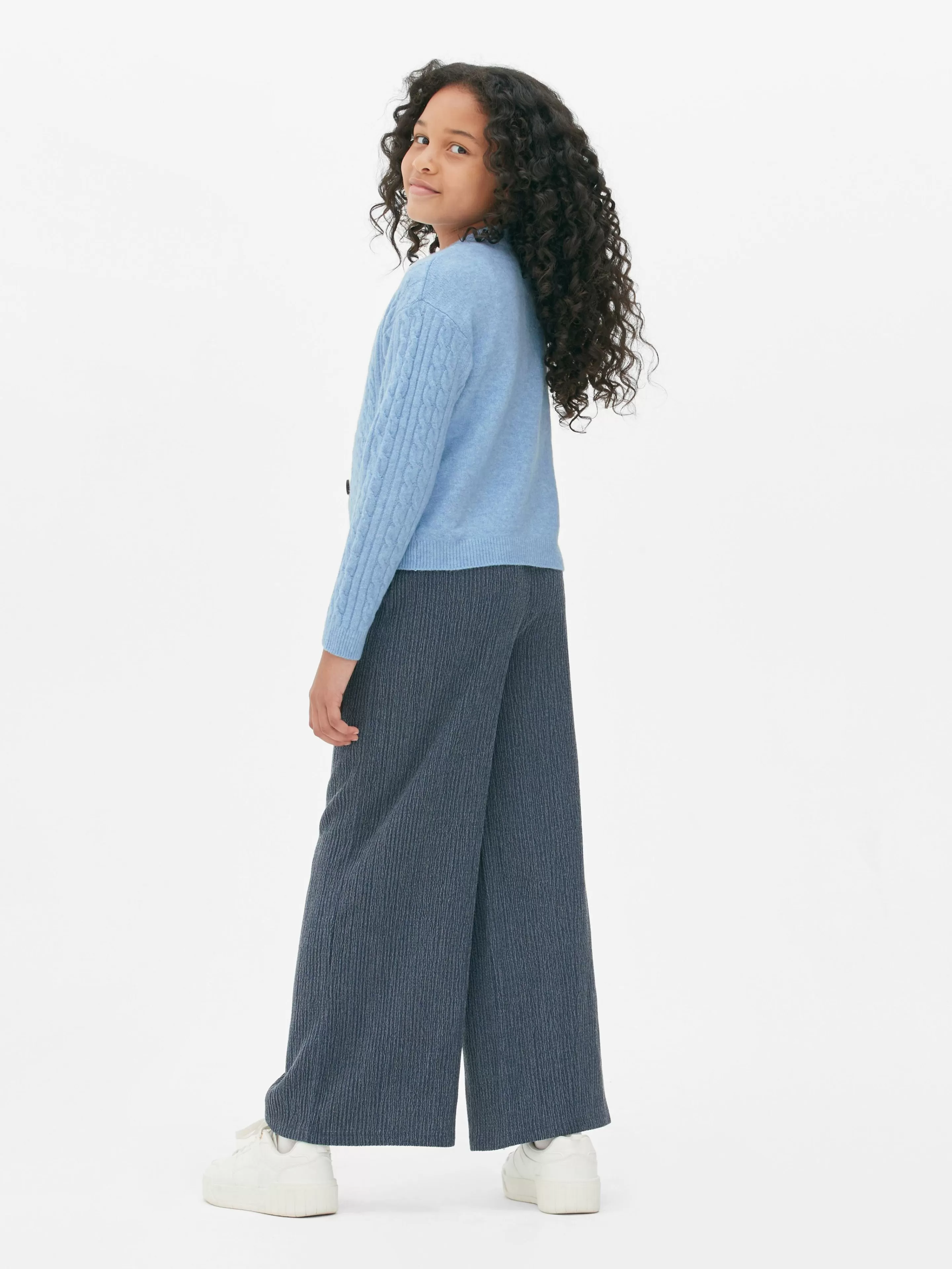 Giaccone in Maglia a Treccia Celeste - Primark Collezione Autunno