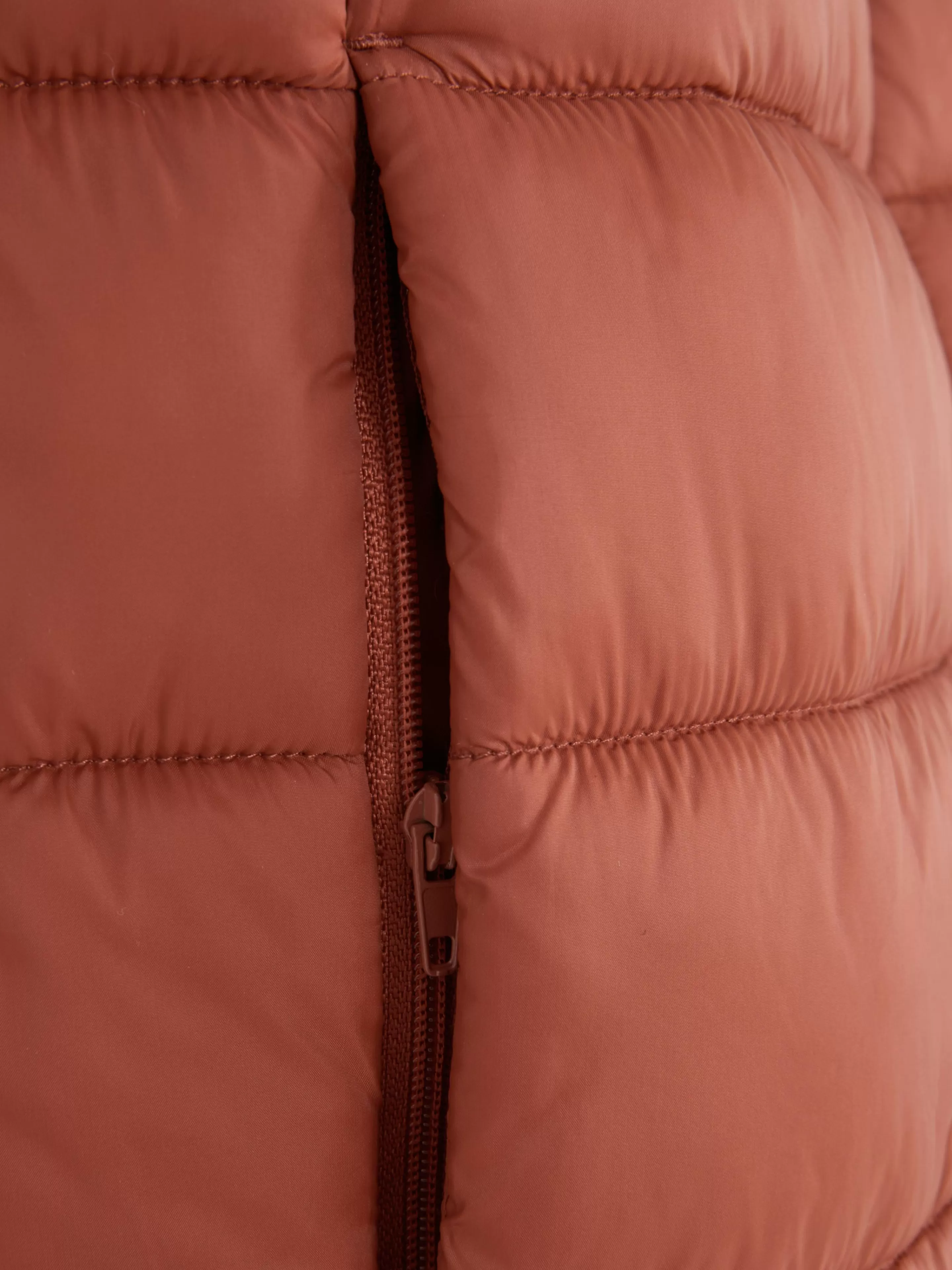 Gilet Trapuntato Primark con Cerniera, Arancione Tostato - Caldo e Stiloso per l'Inverno