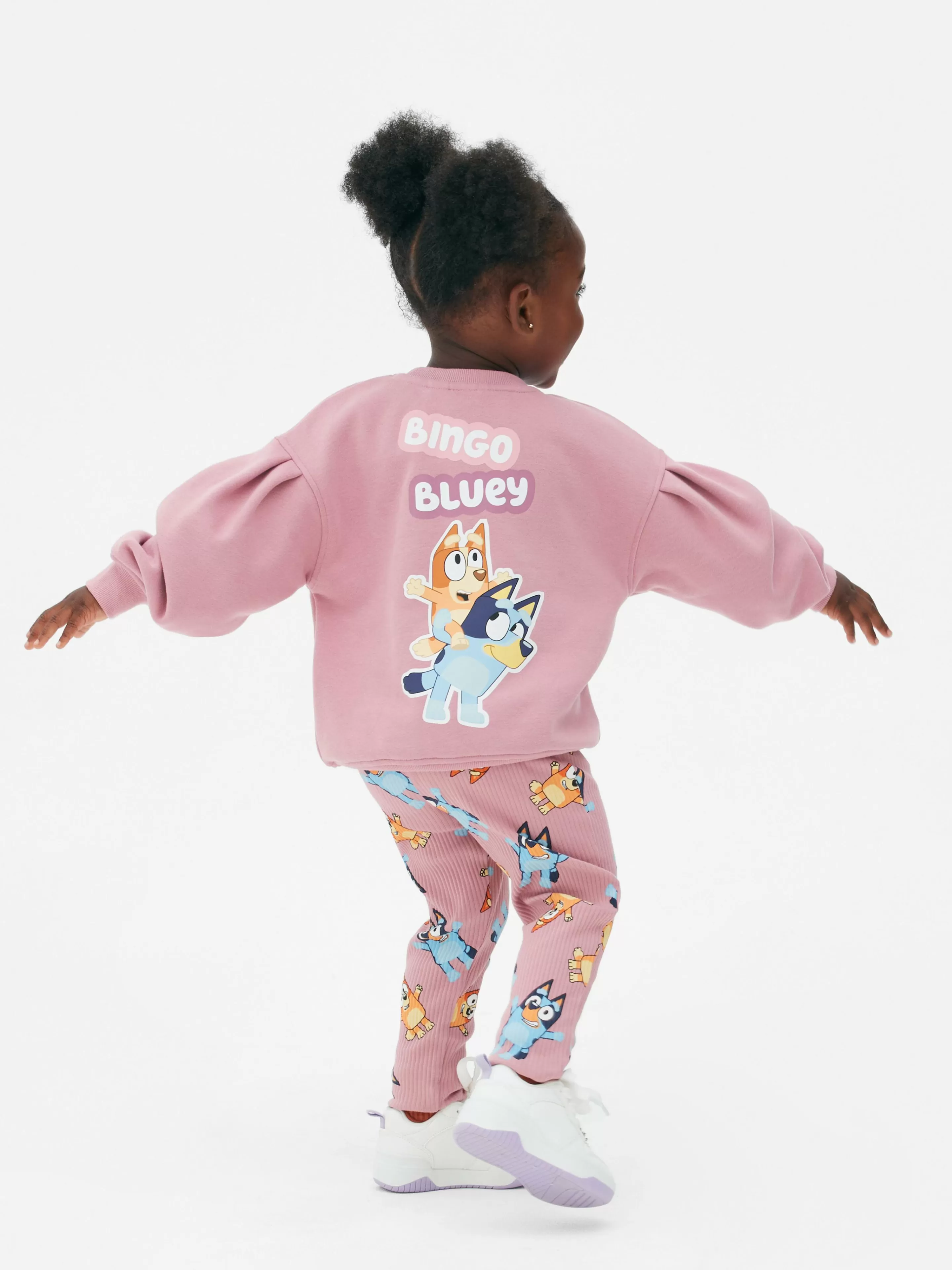 Primark Completo Casual Abbinato - Felpa Morbida e Leggings in Sfumature Azzurro e Rosa