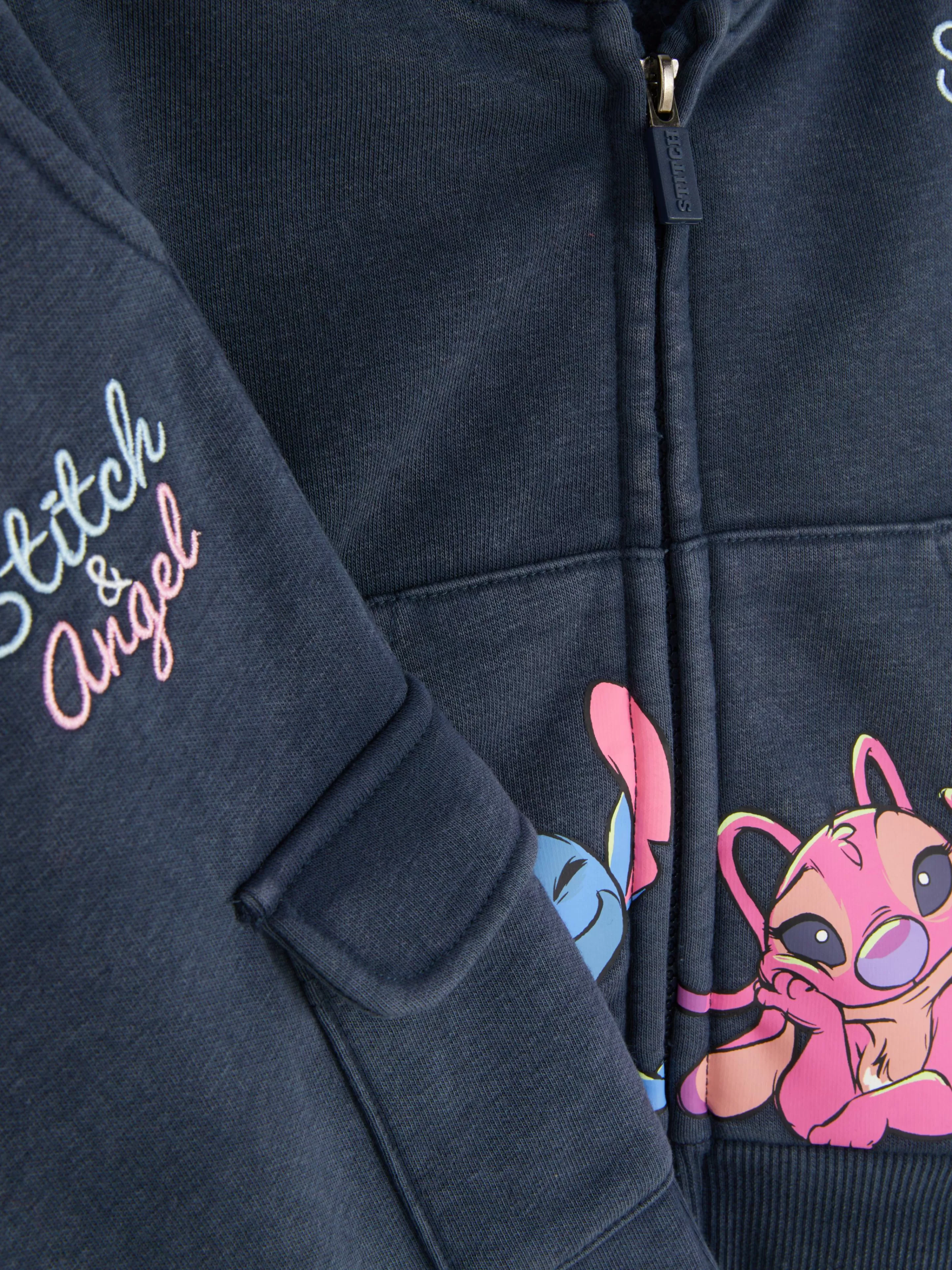 Completo Sportivo Disney Stitch in Felpa Grigio Antracite - Cappuccio e Pantaloni Coordinati Primark per Stile Casual e Comfort Ottimale