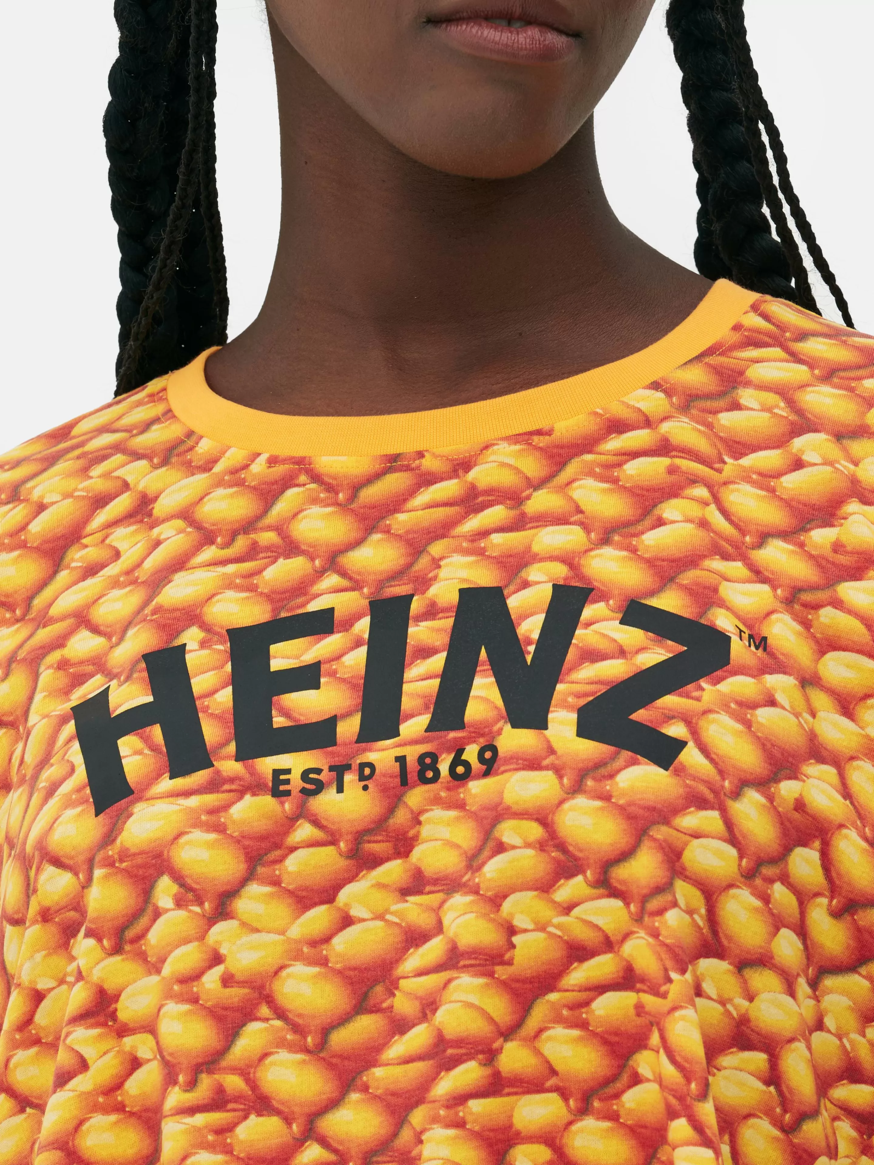 Pigiama Corto Heinz Beans Design Originale - Set Confortevole Arancione Primark