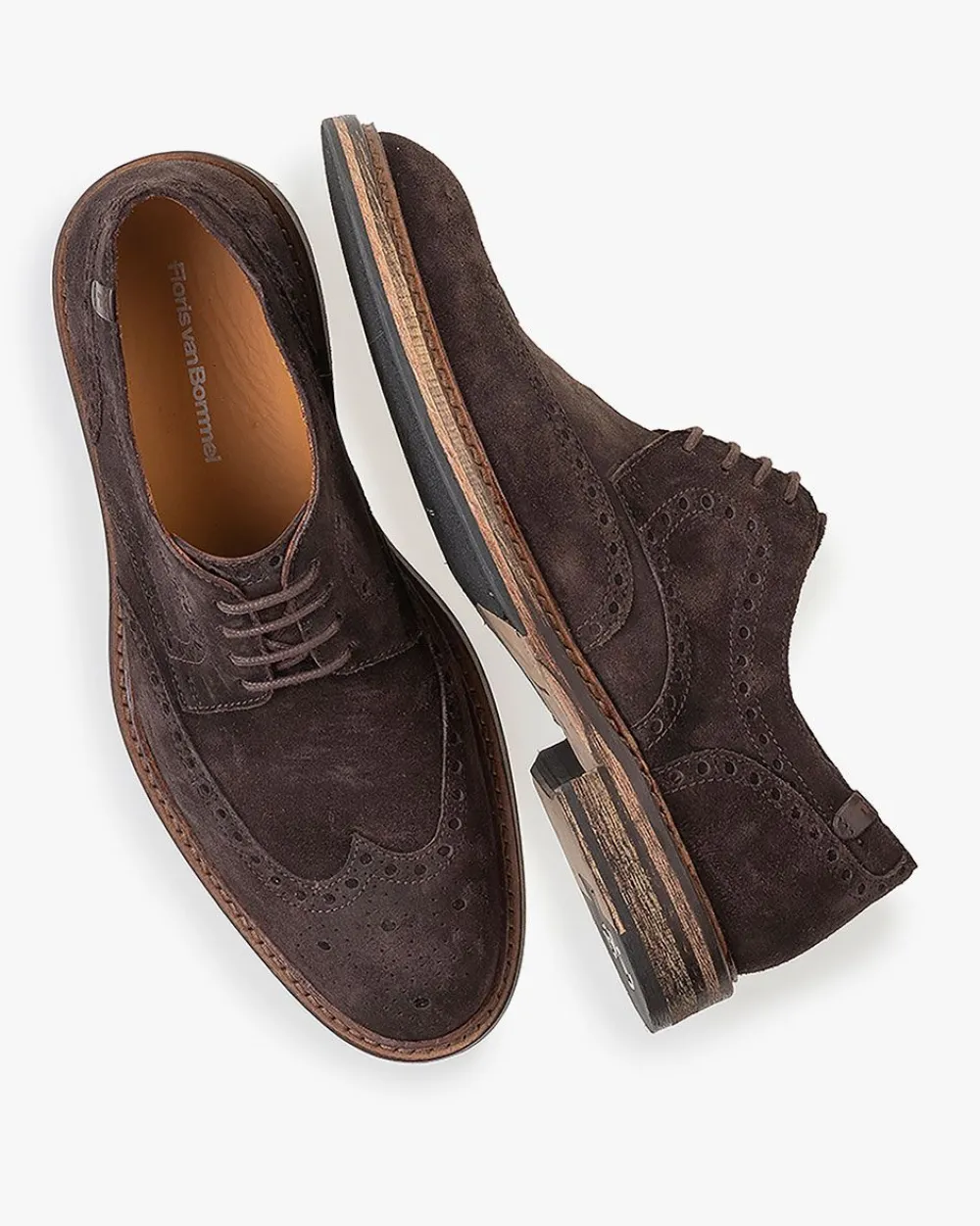Stivaletti Eleganti Uomo Floris van Bommel De Moker Modello 03 - Scarpe Stringate Brogue Classiche