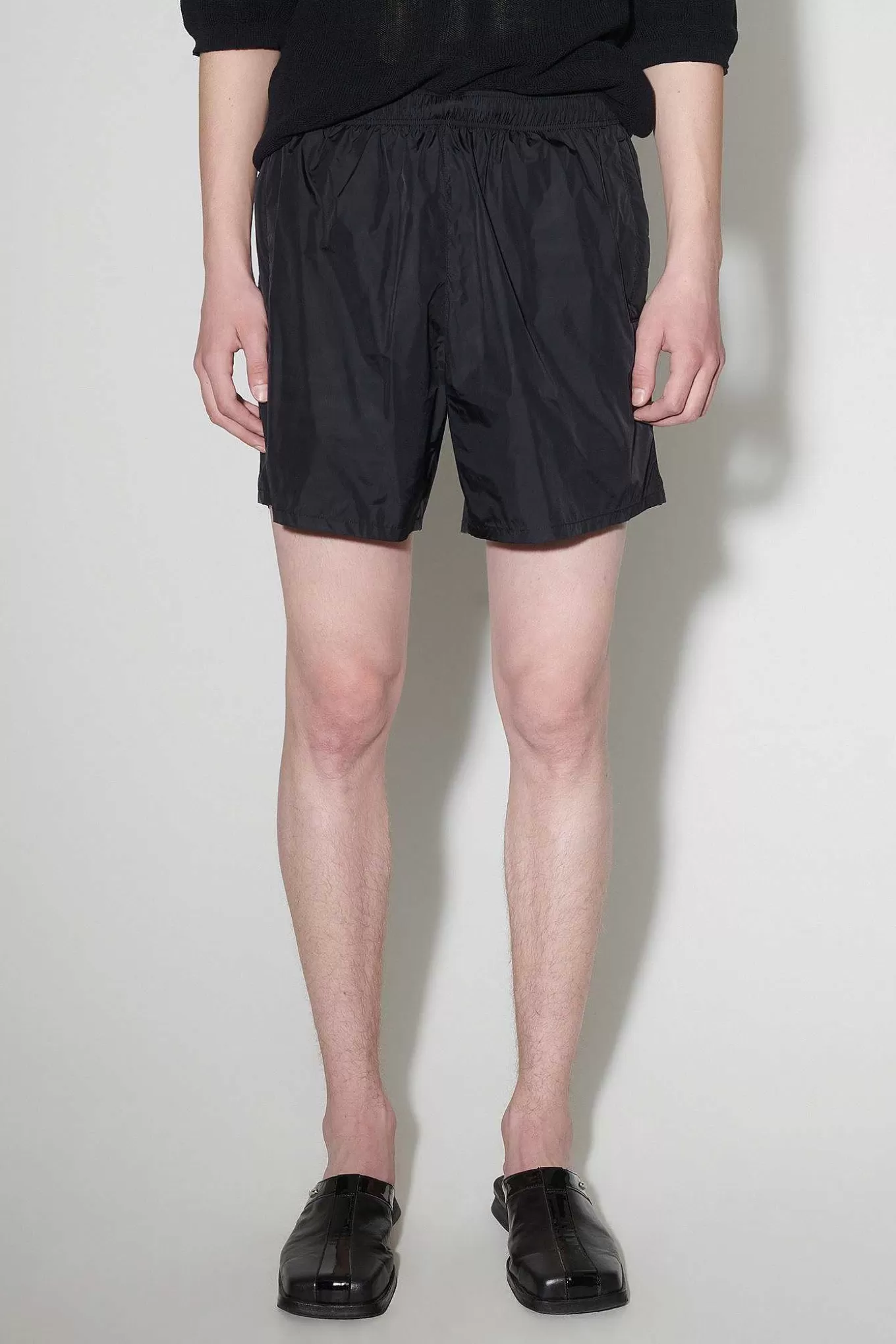 Our Legacy Pantaloncini Tecnici - Taglio Drappeggiato Nero Sportivo
