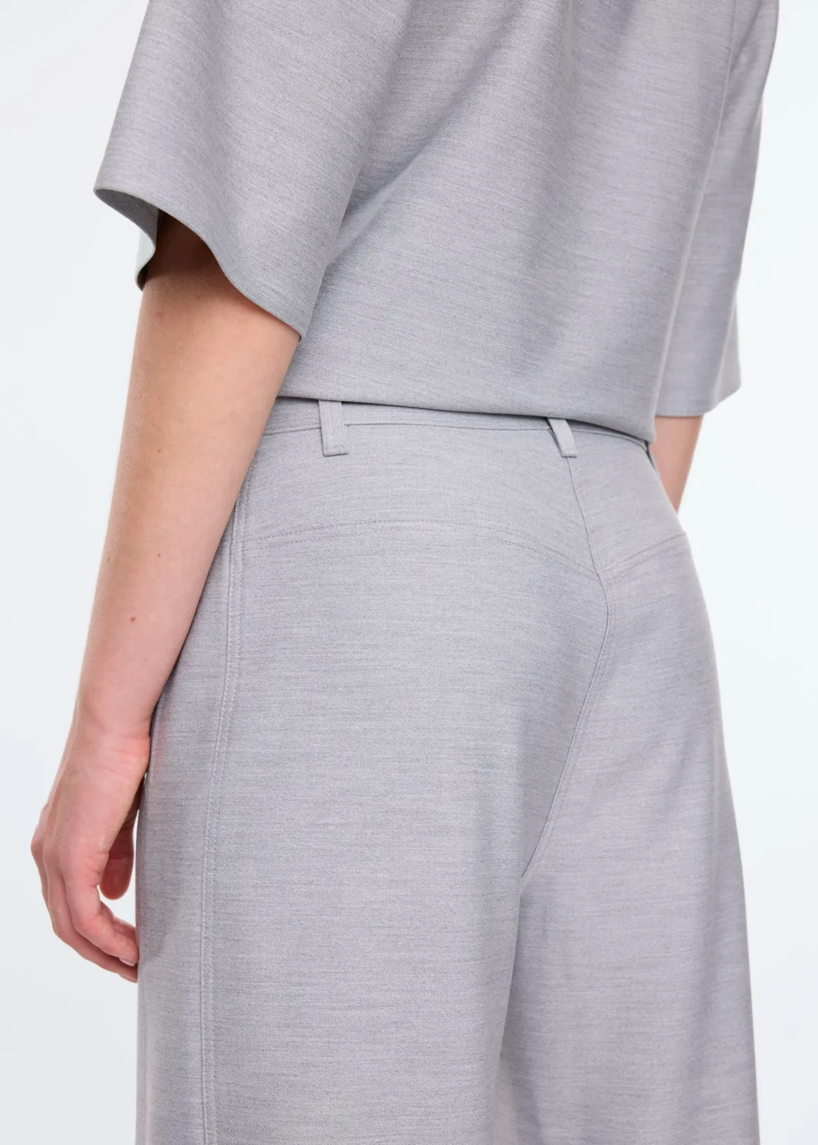 Pantaloni in Flanella VANILIA - Morbidi e Comodi, Colore Grigio Pietra Mélange