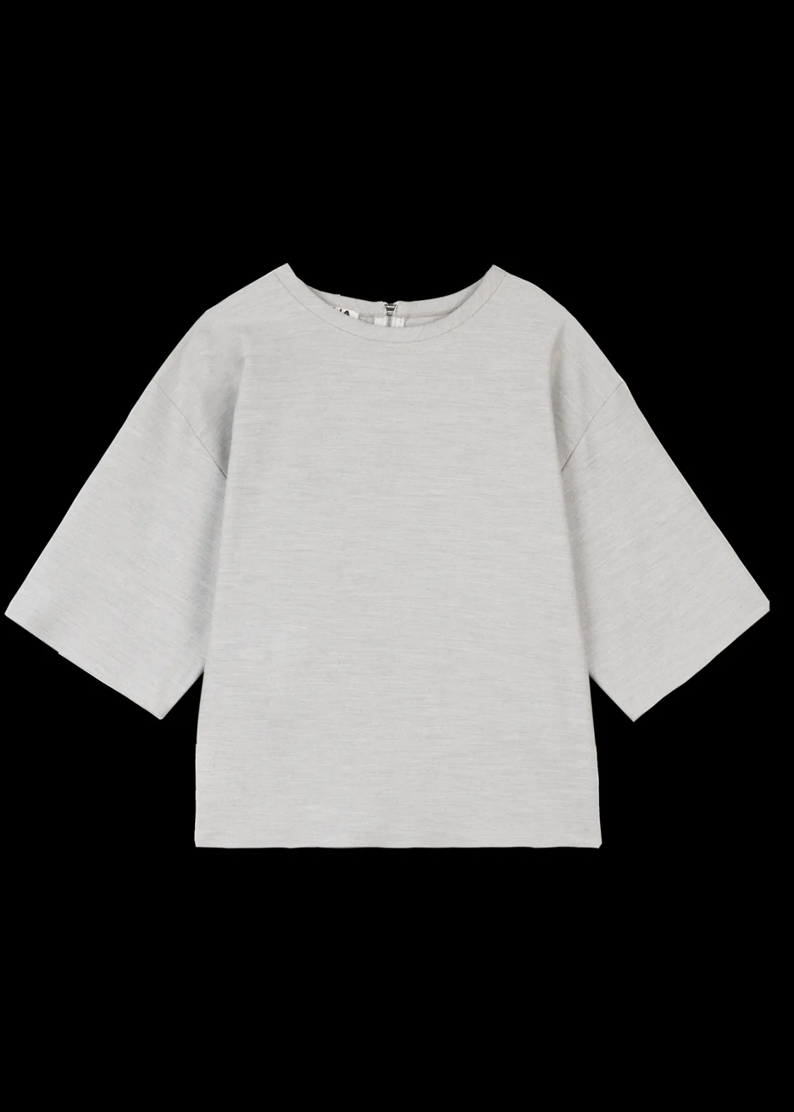 VANILIA Maglietta Manica Corta in Flanella Grigio Quarry Melange - Confortevole per Stile Casual con Offerta Limitata