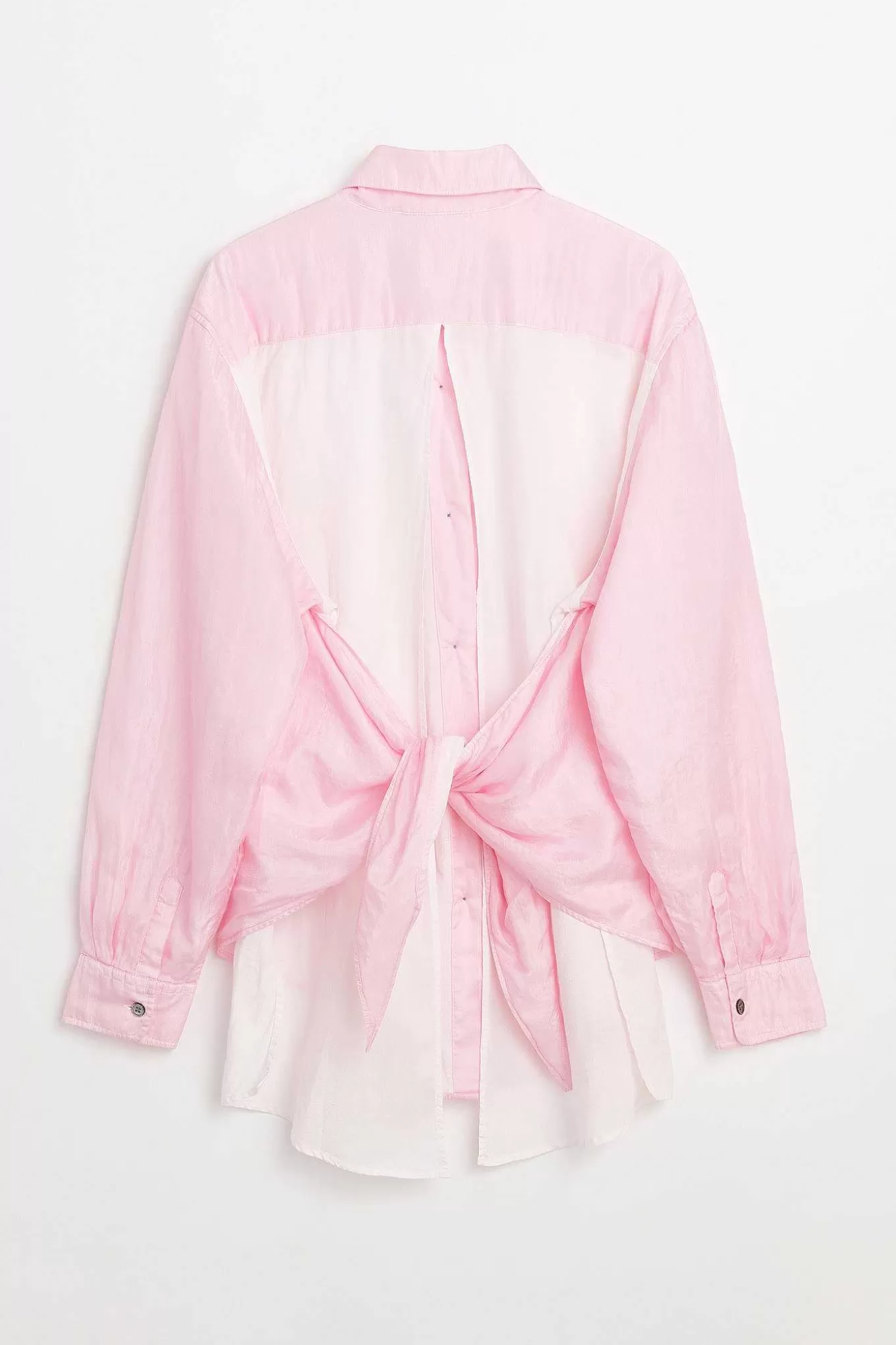 Elegante Camicia Grembiule Rosa in Tessuto Misto Cotone e Seta - Our Legacy
