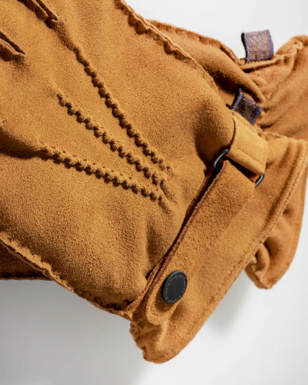 Guanti Eleganti in Pelle Scamosciata Cognac per Uomo - Floris van Bommel Collection