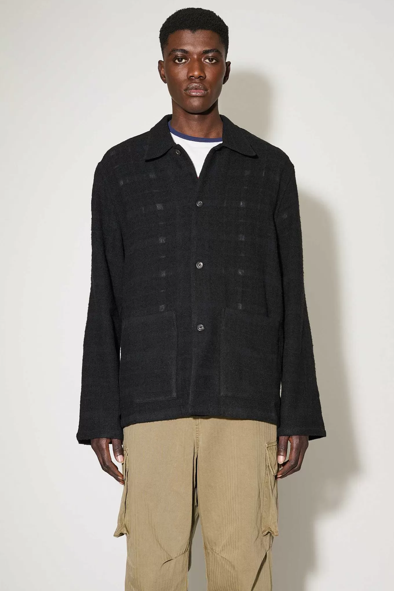 Our Legacy Giacca Impermeabile Uomo - Pankow Check Nero Stile Urbano