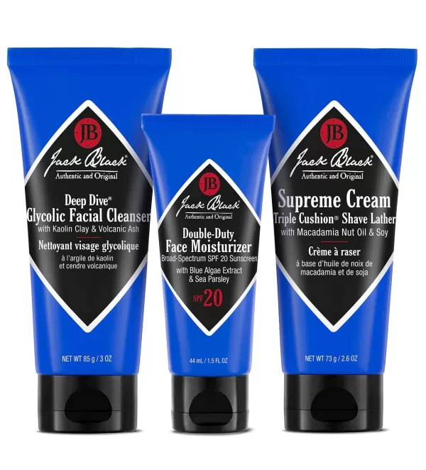 Jack Black: Kit Completo Rasatura Premium - Cura della Pelle & Rasatura Perfetta per Uomo 

(：，
