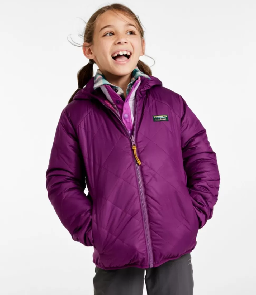 Giubbotto Reversibile Bambini per Escursioni Montane - Giacca Imbottita Termica a Doppia Faccia con Cappuccio, Ideale per Avventure All'Aperto in Tutte le Stagioni (Impermeabile, Leggero e Multistagionale)