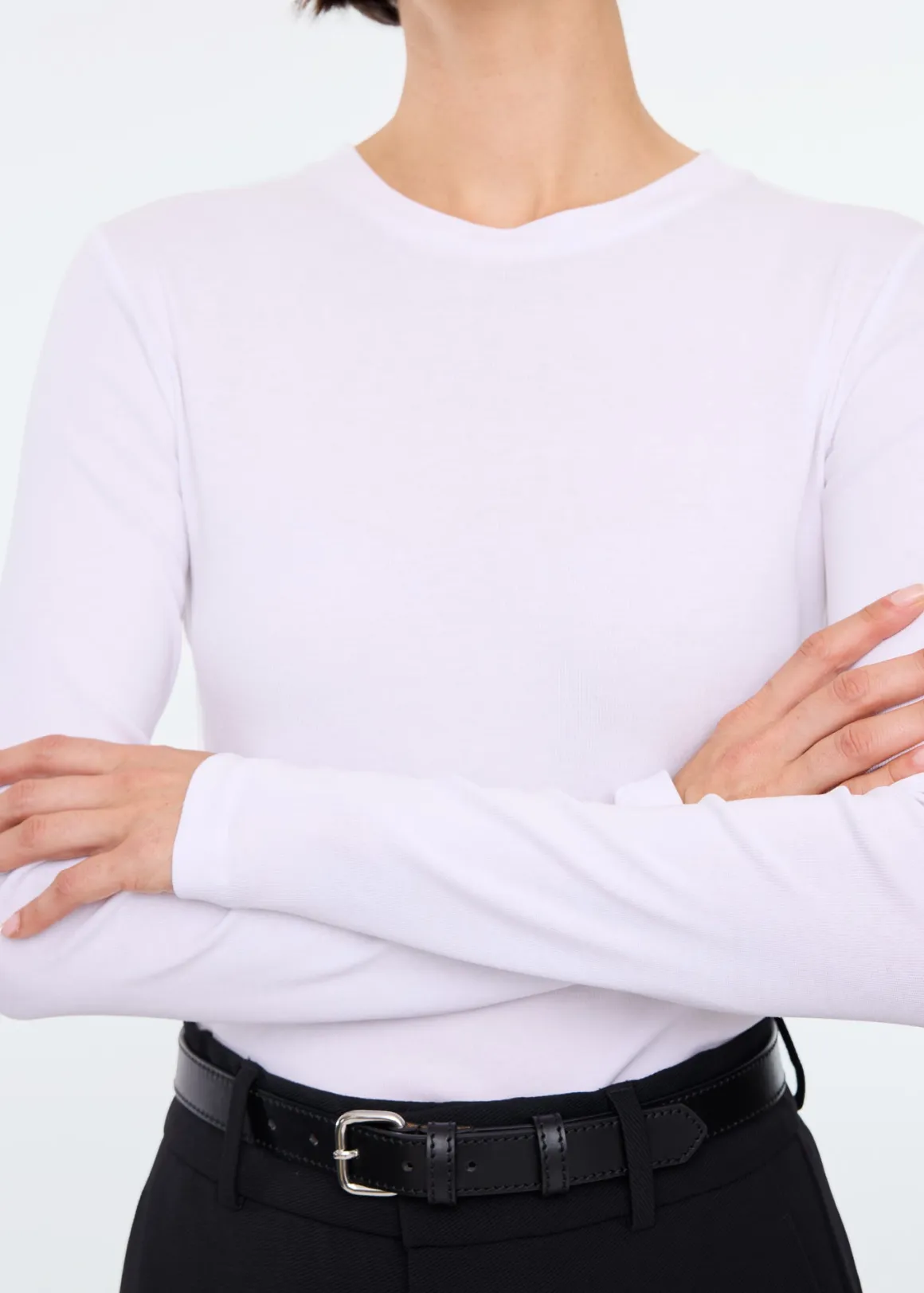 VANILIA Maglia Lunghissima in Lyocell con Dettagli a Costine - Bianco Avorio, Tatto di Primavera con Comodità Senza Tempo