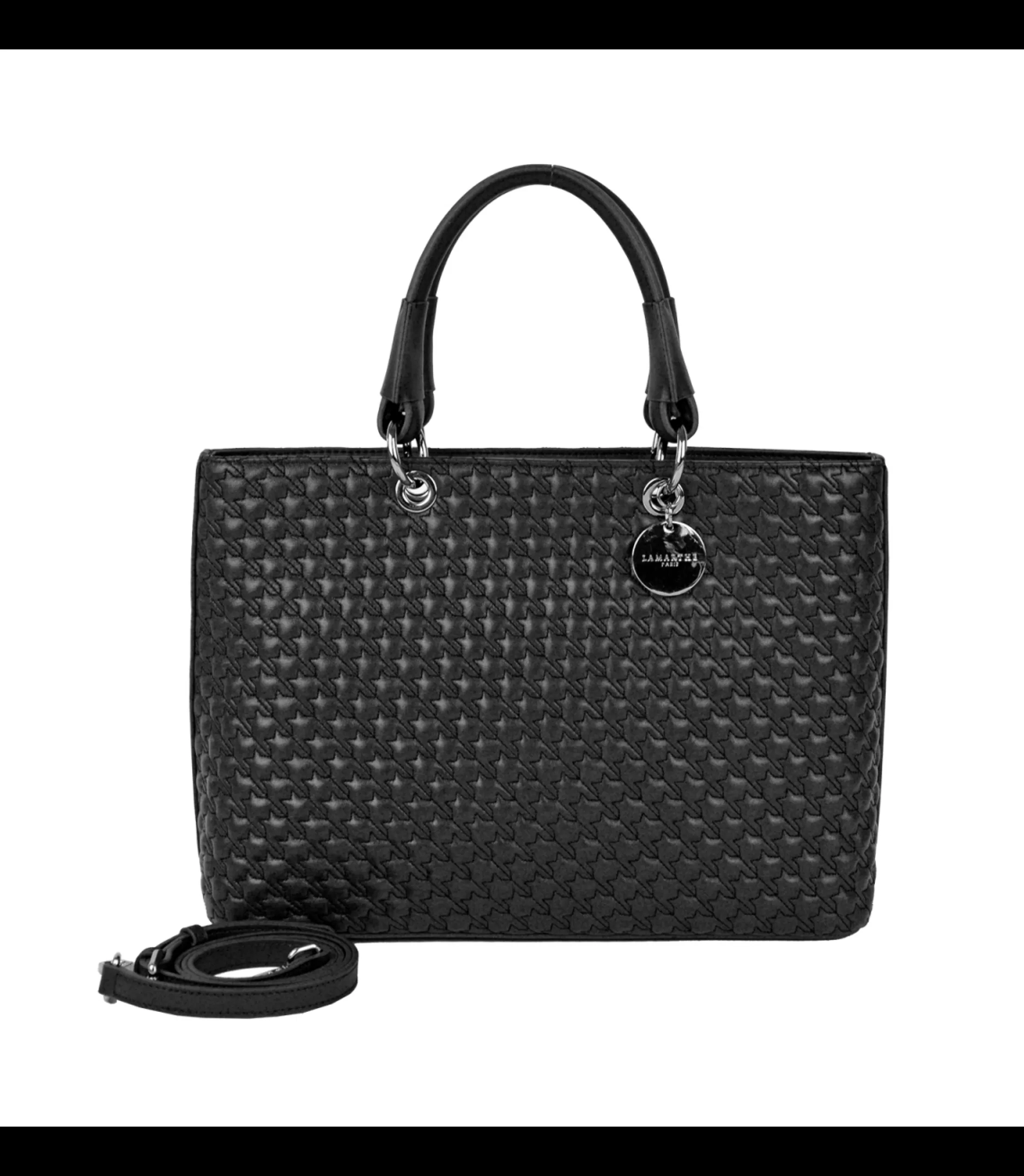 Borsa Lamarthe Mademoiselle MA104 Nero 
Edizione Limitata - Stile Francese Elegante con Tracolla Regolabile 

Modello Parisienne in Pelle Verniciata - Ideale per Occasioni Speciali