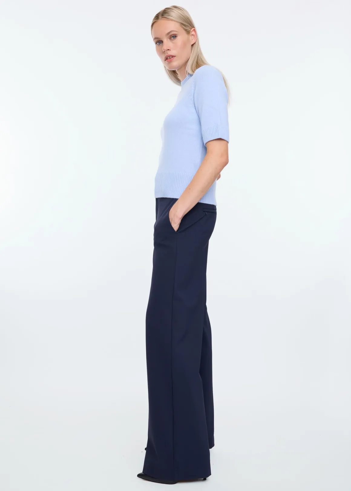 VANILIA Felpa Maglia Magnolia Blu Cielo - Sconto Lampo Estate 2024