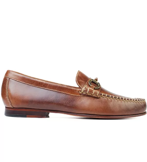 MARTIN DINGMAN | Loafer in Pelle Pregiata con Fibbia Equestre - Linea Old Row Scarpe Eleganti da Uomo - Scopri lo Stile Classico e Conforto Moderno