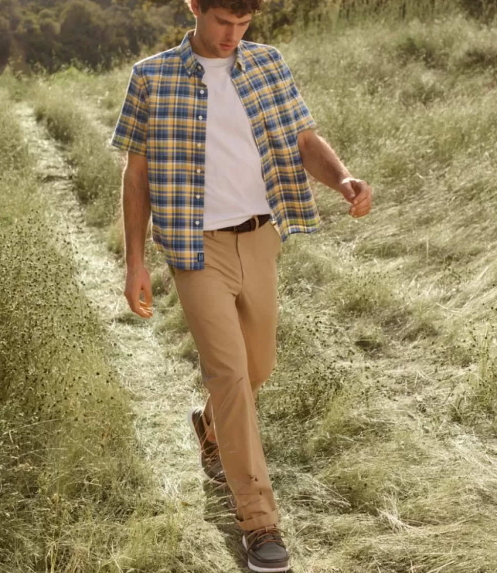 Pantaloni Uomo Chinos Elasticizzati con Taglio Classico - Gamba Dritta e Trattamento Lakewashed® per Massima Comodità

（：，，