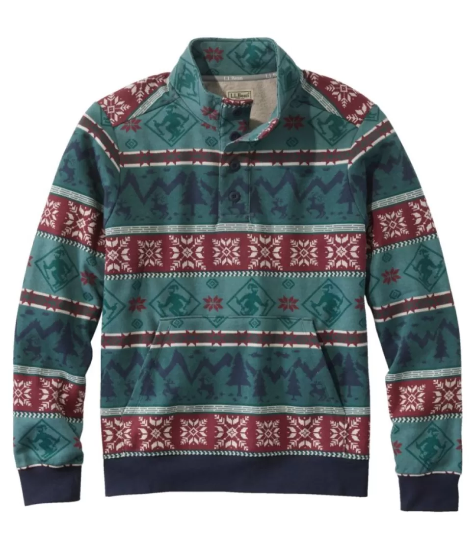 Felpa Uomo Vintage 1912 con Mezza Zip e Grafica Stampa Retrò