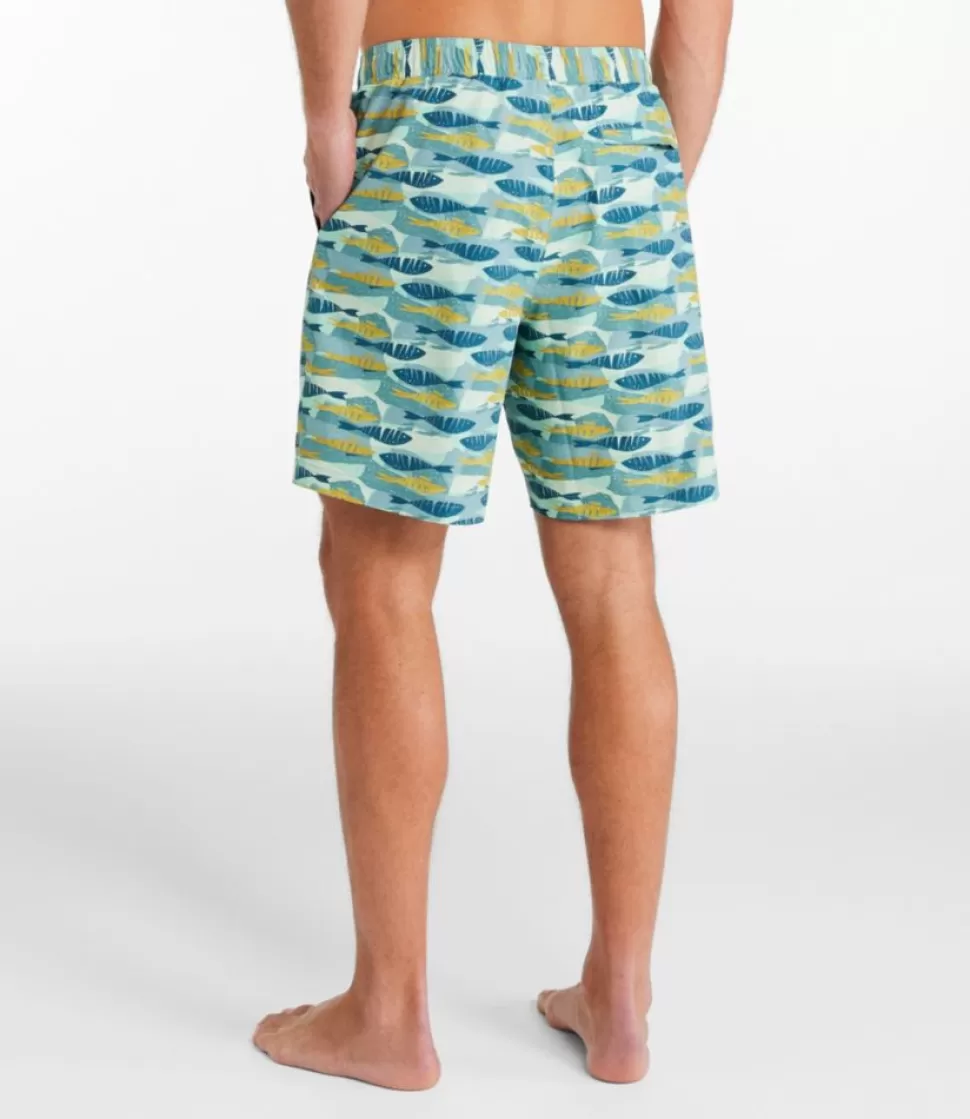 Pantaloncini da Nuoto Uomo Elasticizzati Stampa Tropicale, Modello Casual 8 Pollici - Ideali per Sport e Tempo Libero