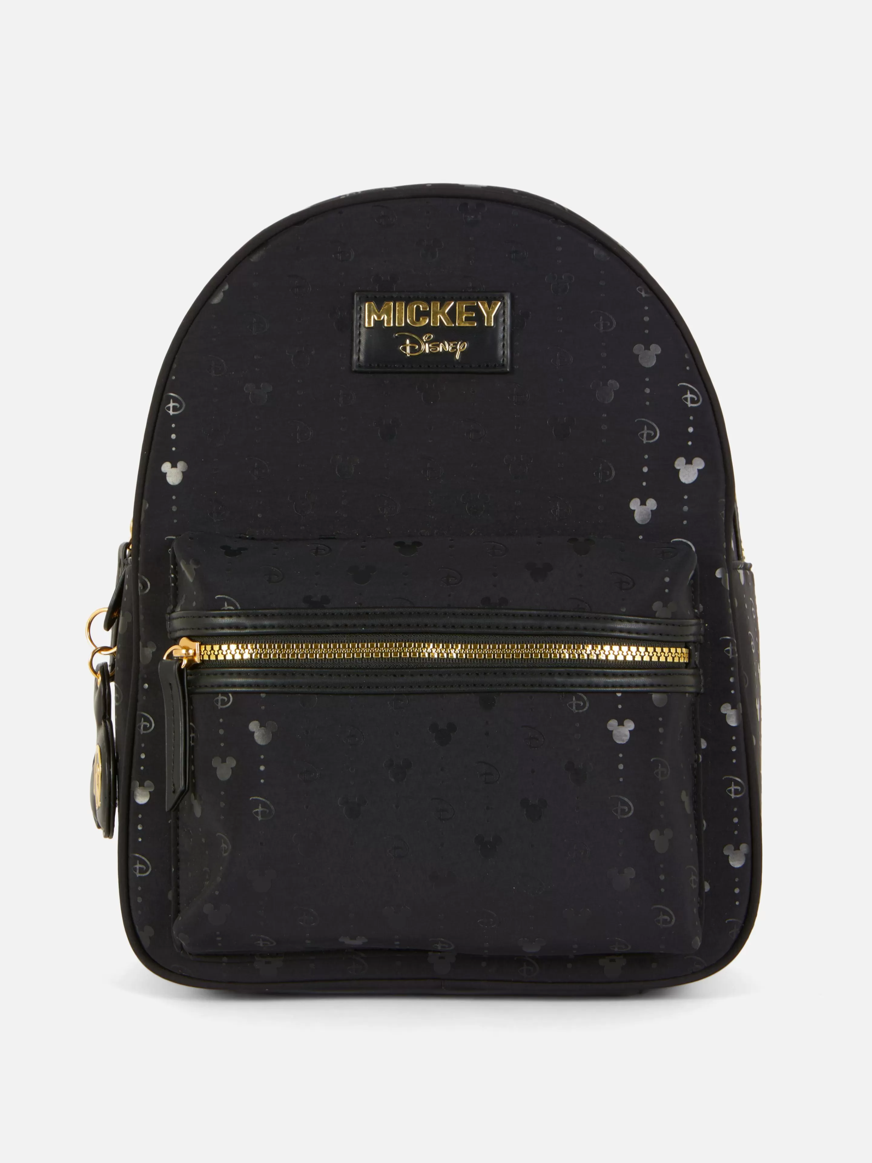 Zaino Primark Disney Topolino in stile vintage - Monogramma dorato su sfondo nero