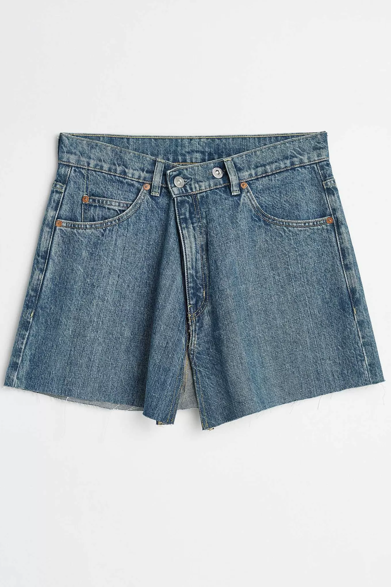 Our Legacy Gonna Avvolgente in Denim - Blu Medio Polvere con Taglio Vintage Stile Casual Chic