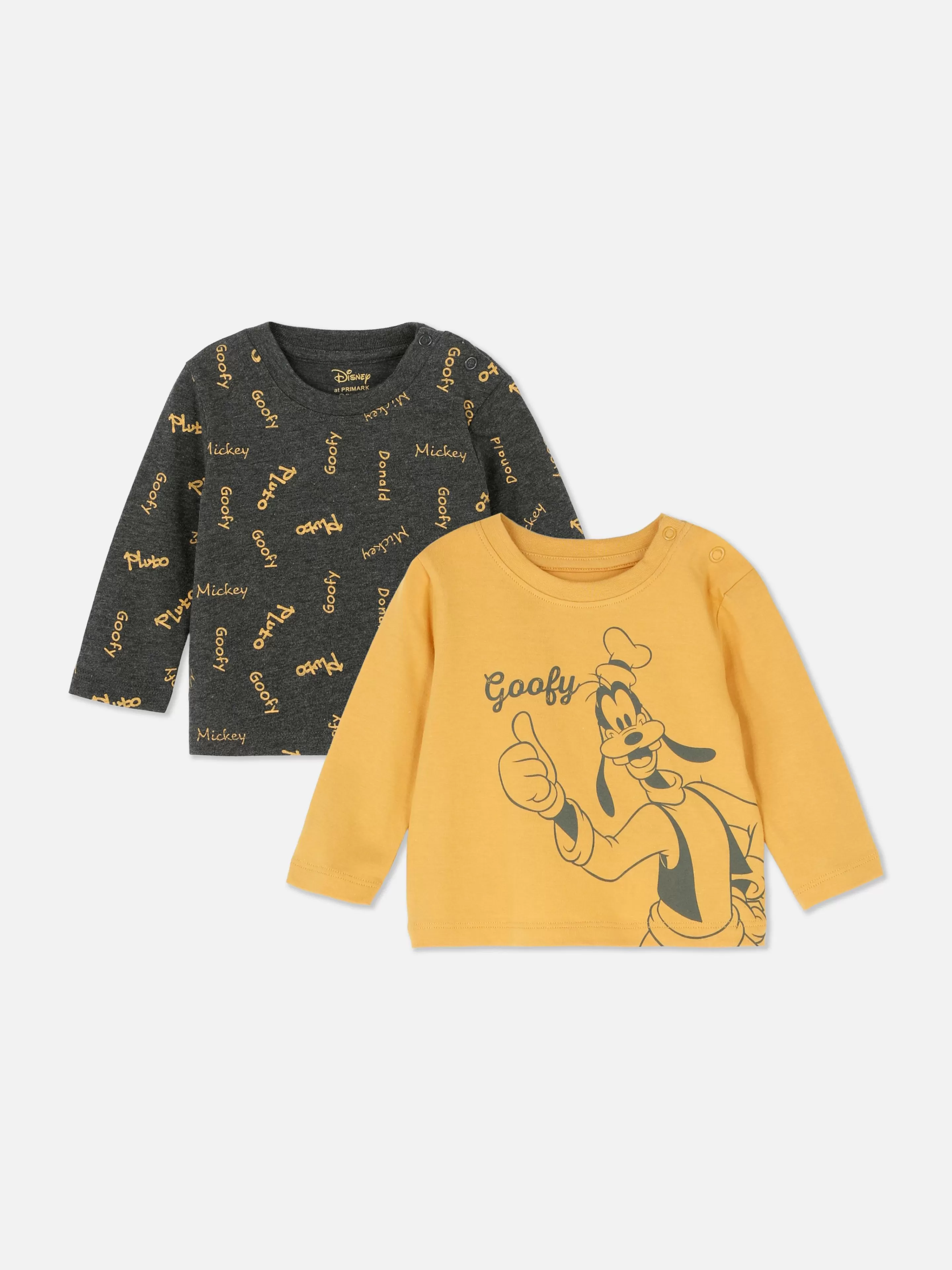 Offerta Speciale: Confezione da 2 Magliette Disney - Pippo in Tinta Senape | Primark Collection